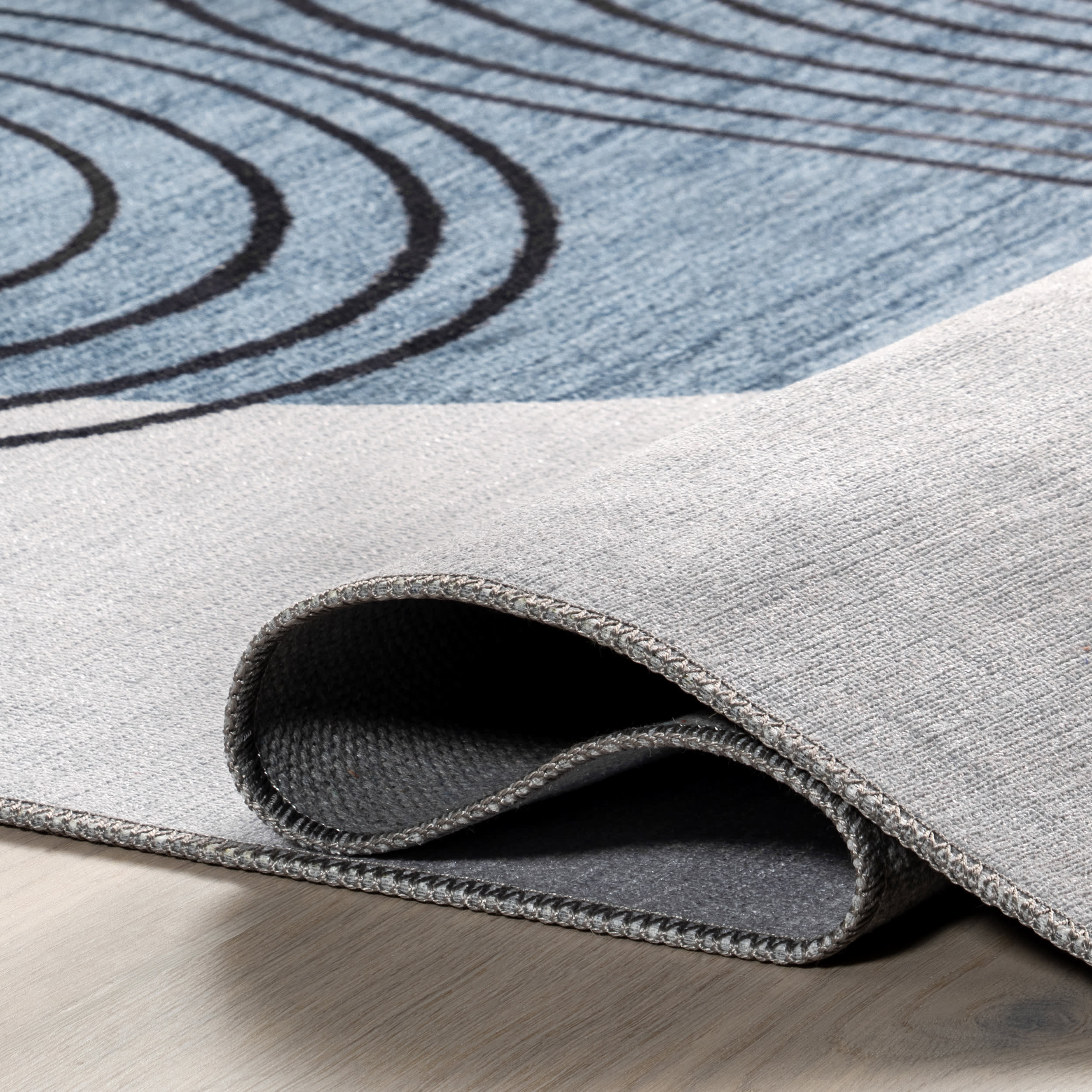 Carlotta Washable Desert Sunset Rug | Blue - Image 8