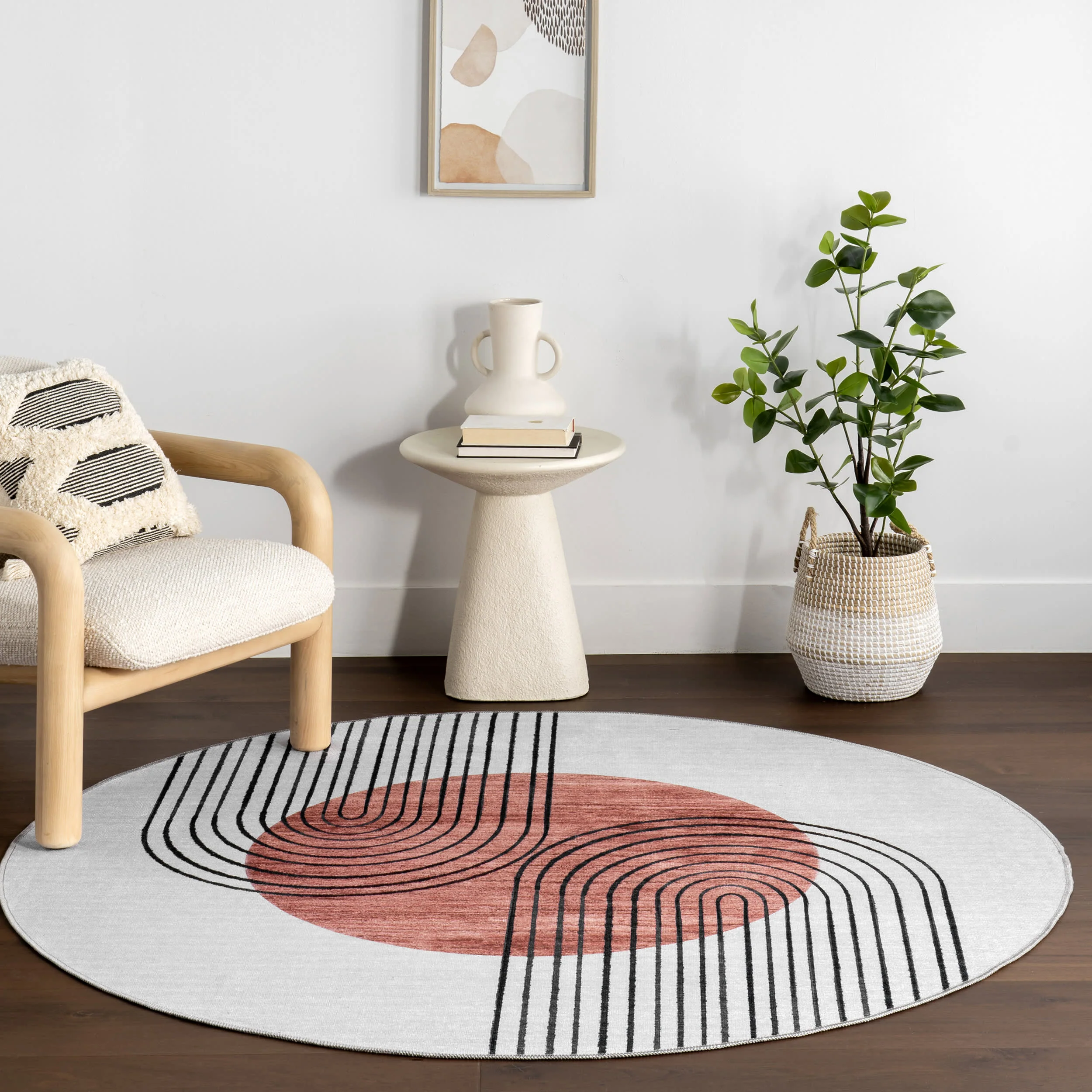 Carlotta Washable Desert Sunset Rug | Burnt Orange - Image 2
