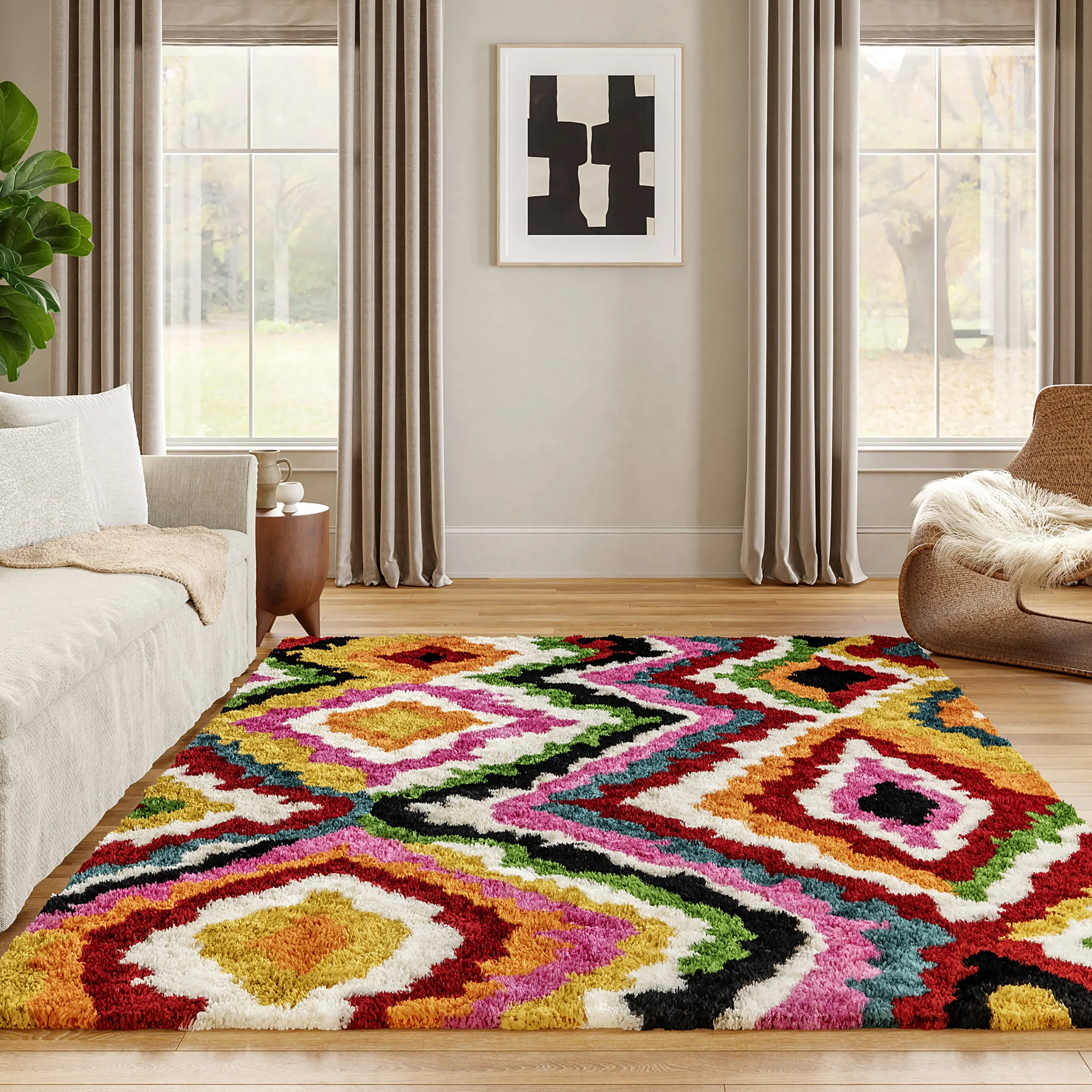 Carnival Shag Rug | Multicolor - Image 2