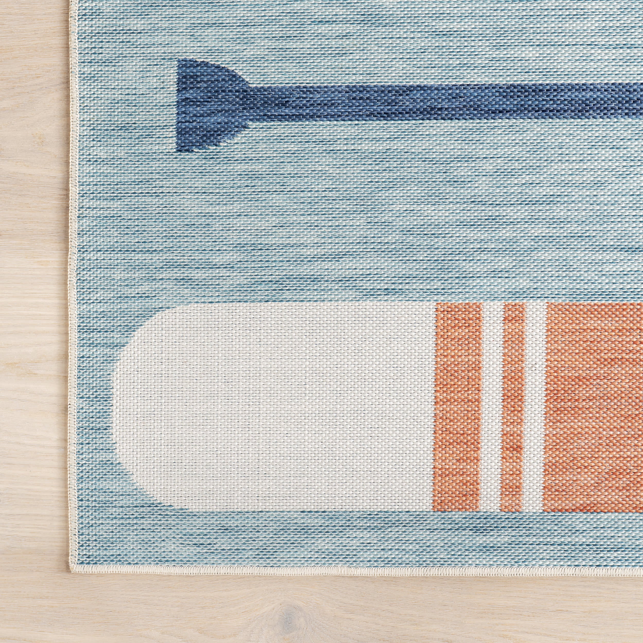Carter Nautical Oars Indoor/Outdoor Rug | Blue - Image 4