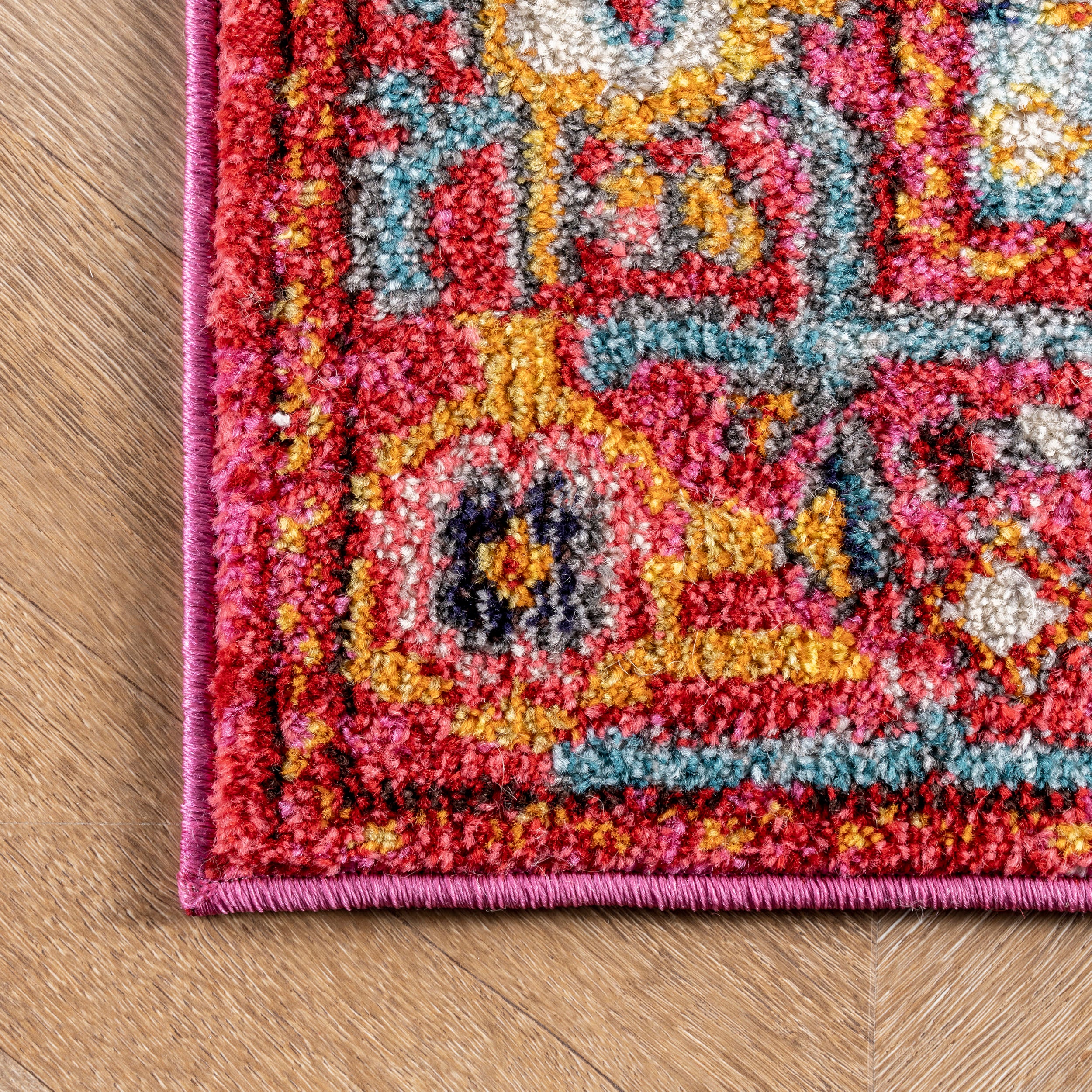 Cartouche Medallion Rug | Pink - Image 3