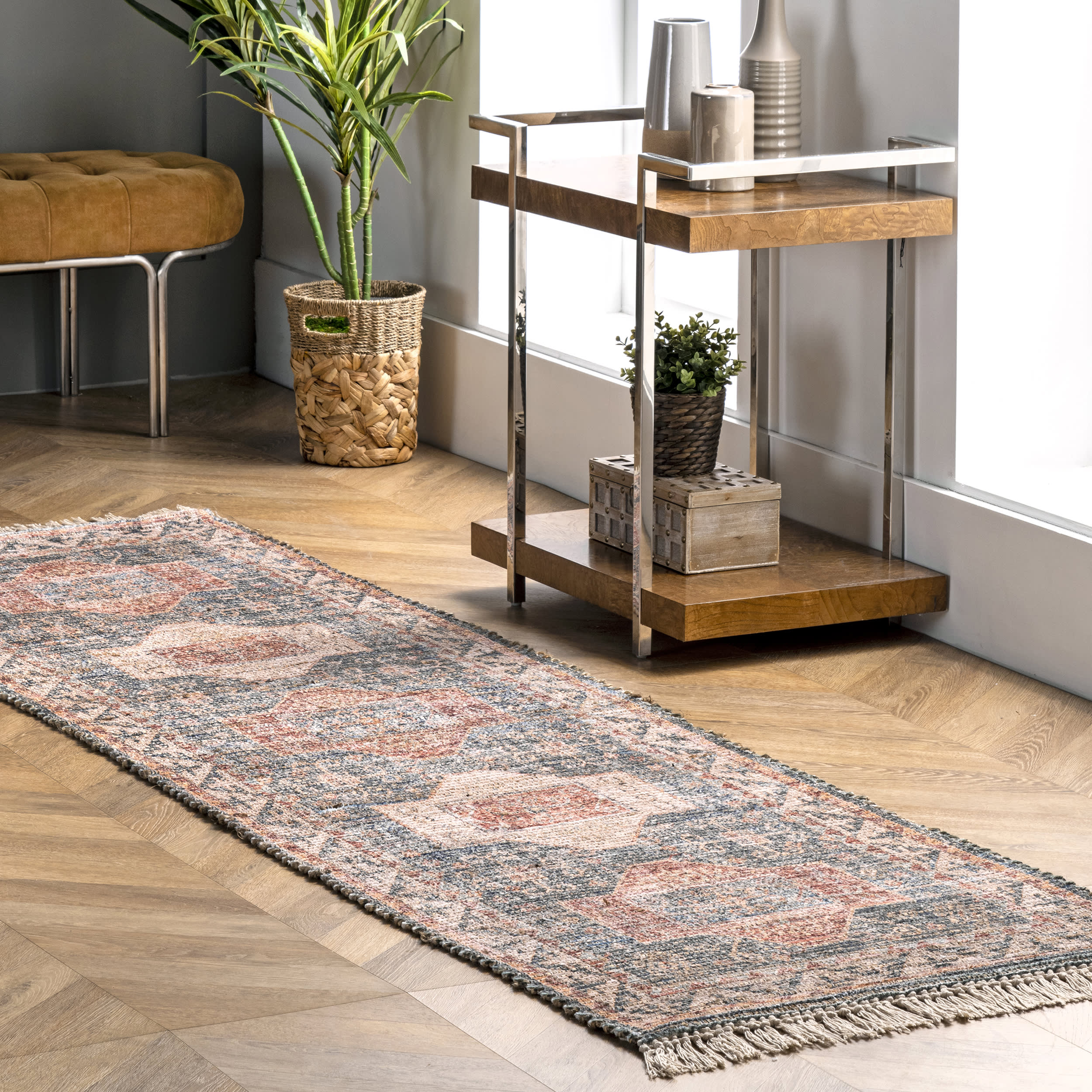 Cartouche Medallion Tassel Rug | Multicolor - Image 2