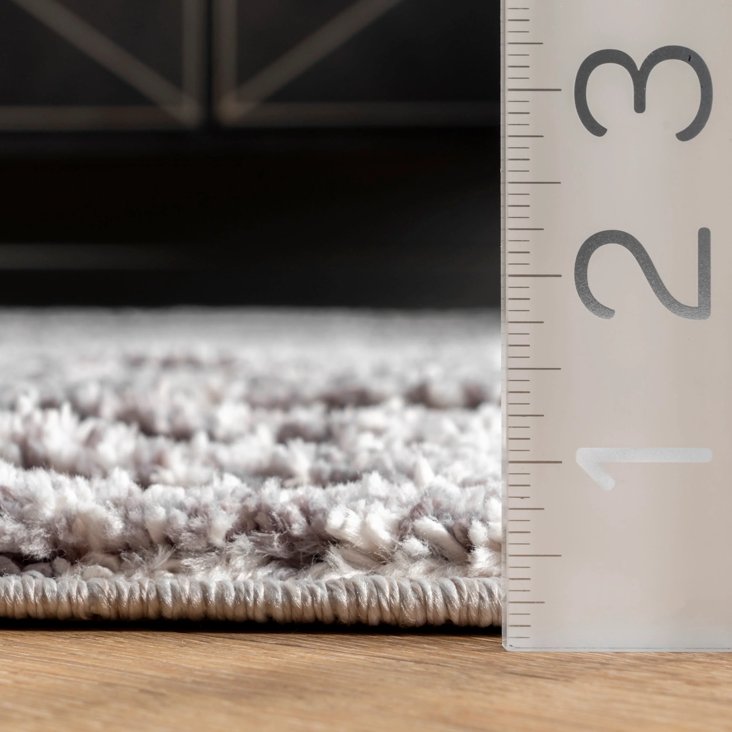 Carved Honeycomb Tasseled Rug | Grey - Image 5