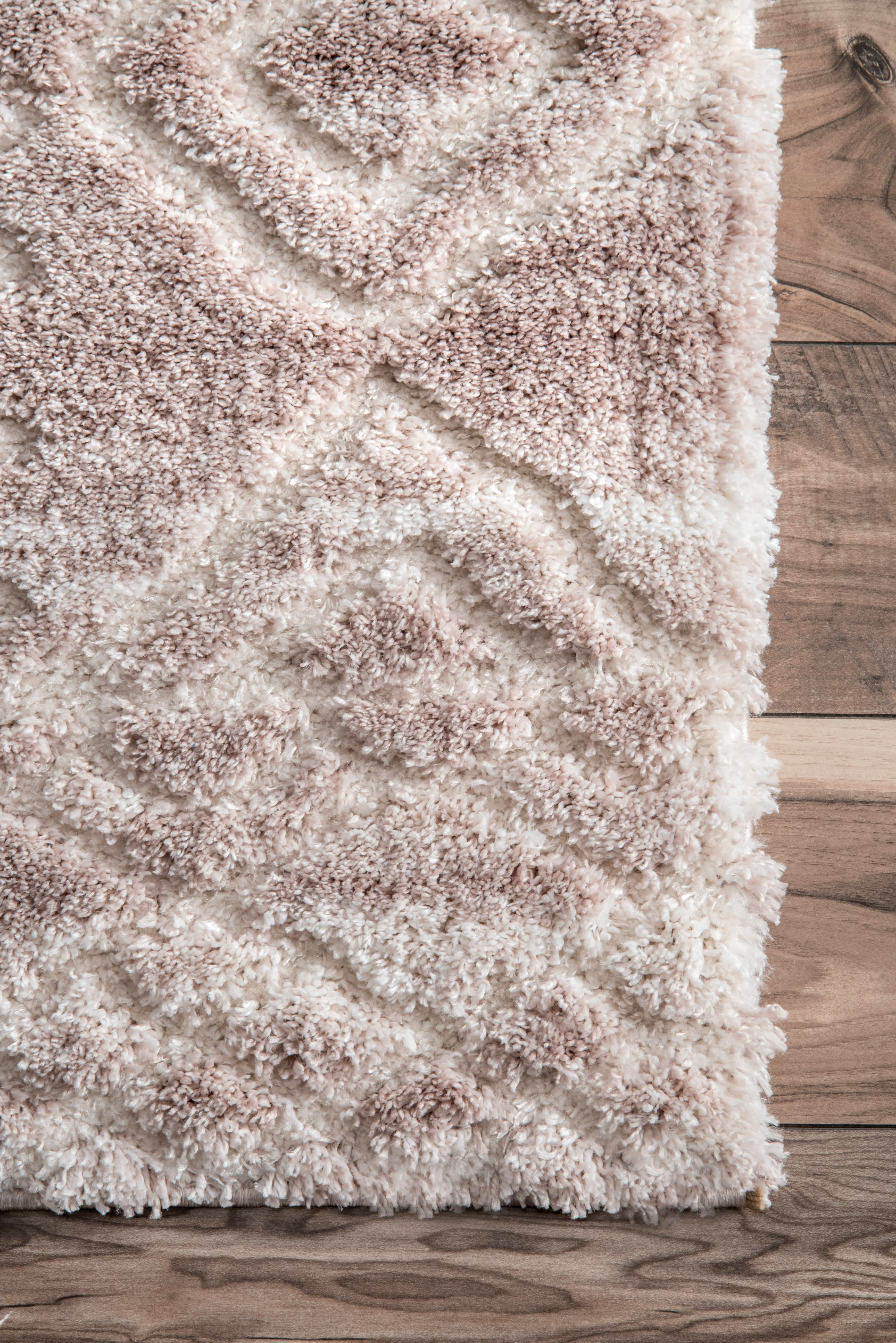 Carved Moroccan Diamonds Rug | Light Beige - Image 3