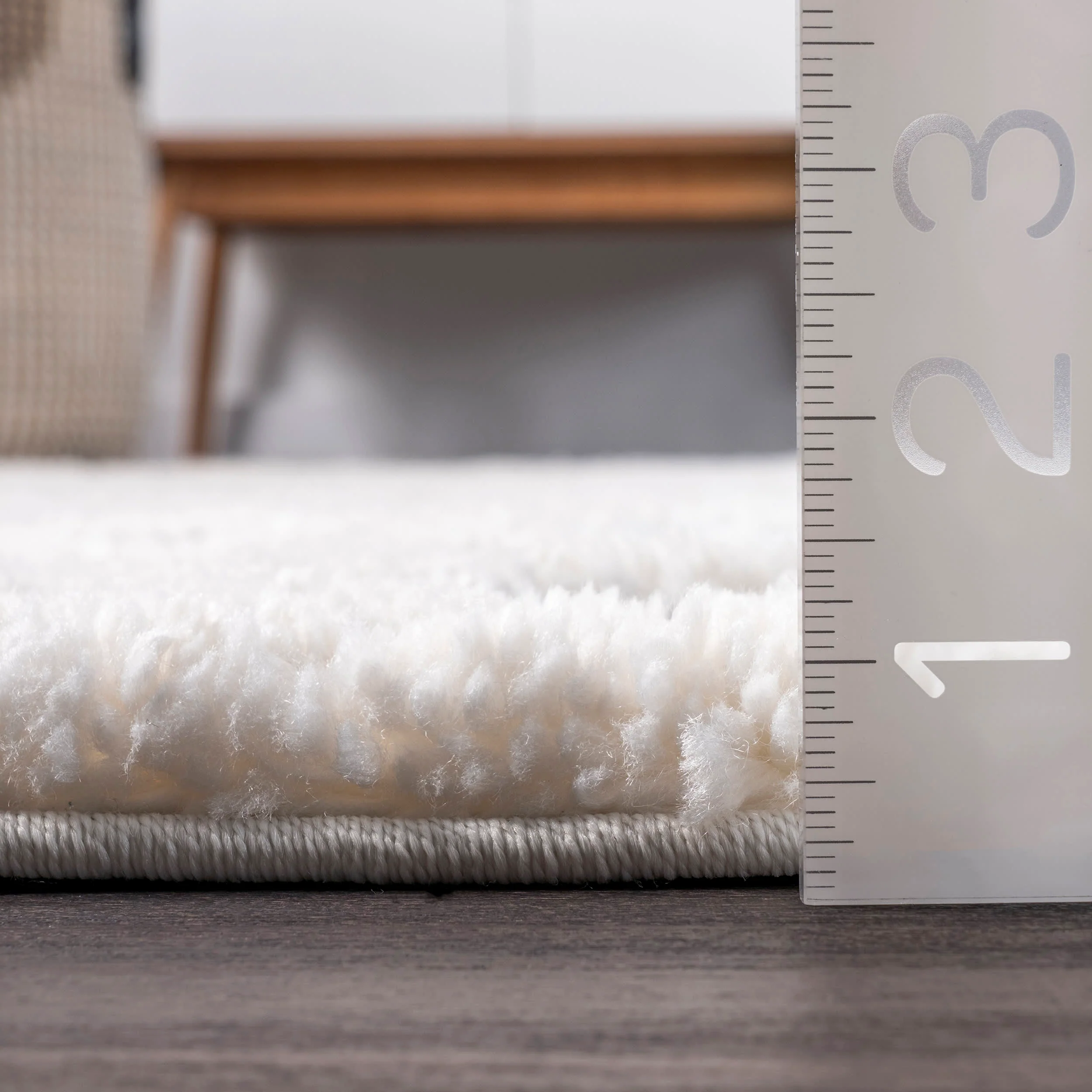 Carved Polka Dot Shag Rug | Off White - Image 5