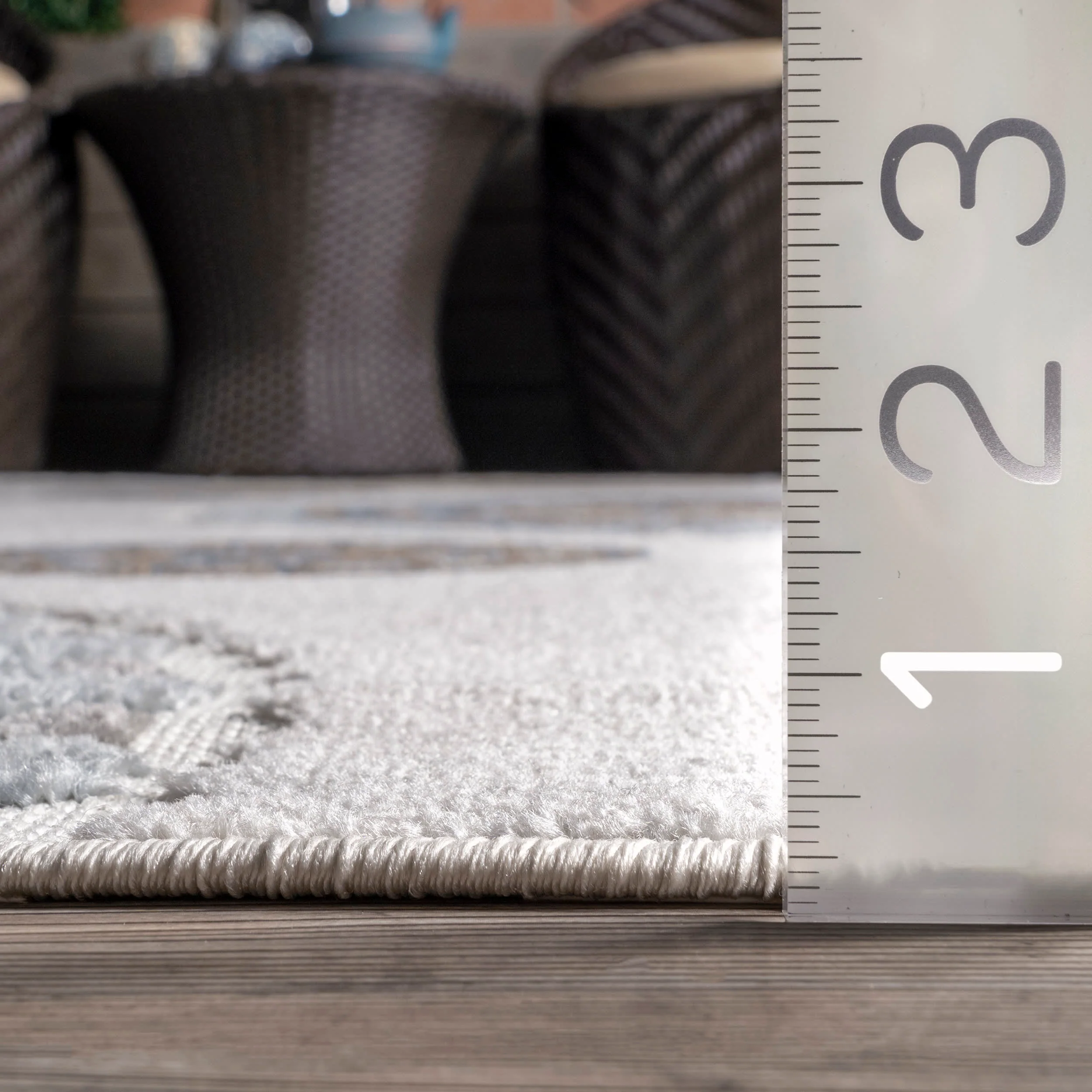 Carved Regal Suzani Indoor/Outdoor Rug | Beige - Image 5