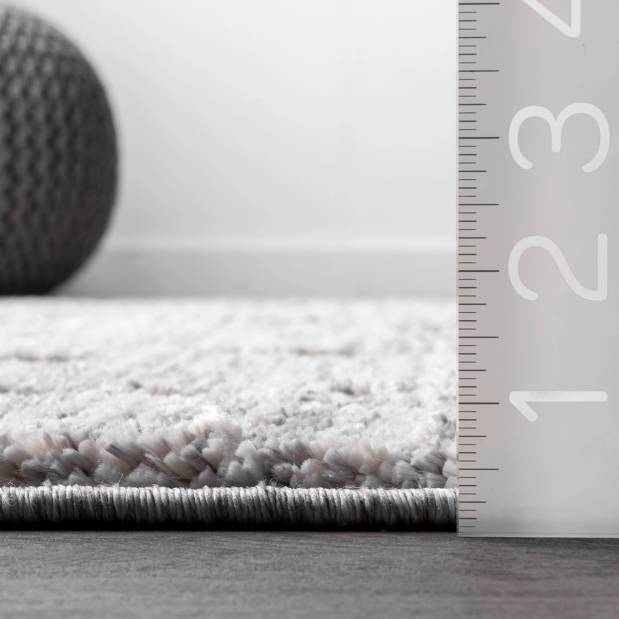 Carved Snowflake Tassel Rug | Grey - Image 5