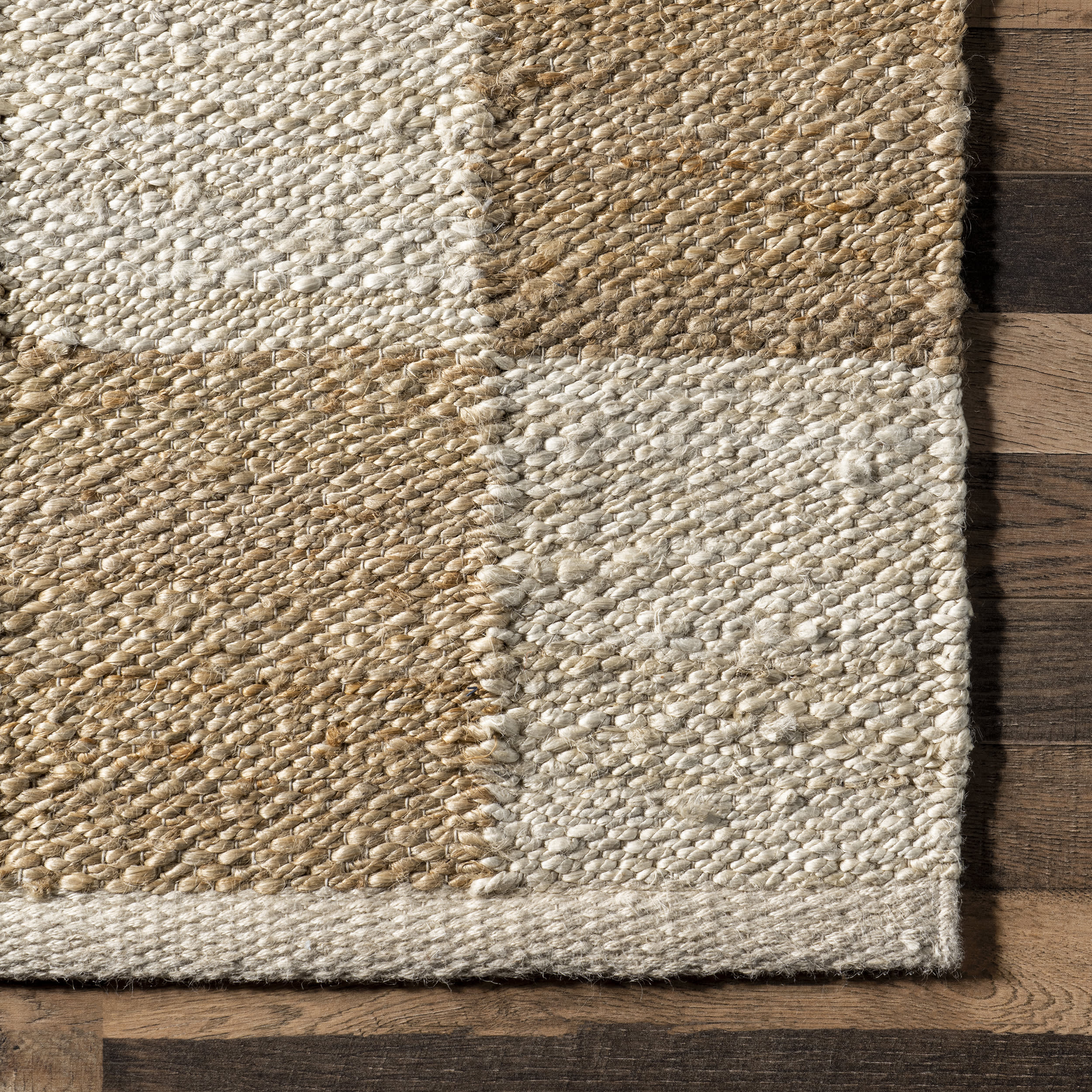Cassia Classic Checkered Rug | Ivory - Image 3