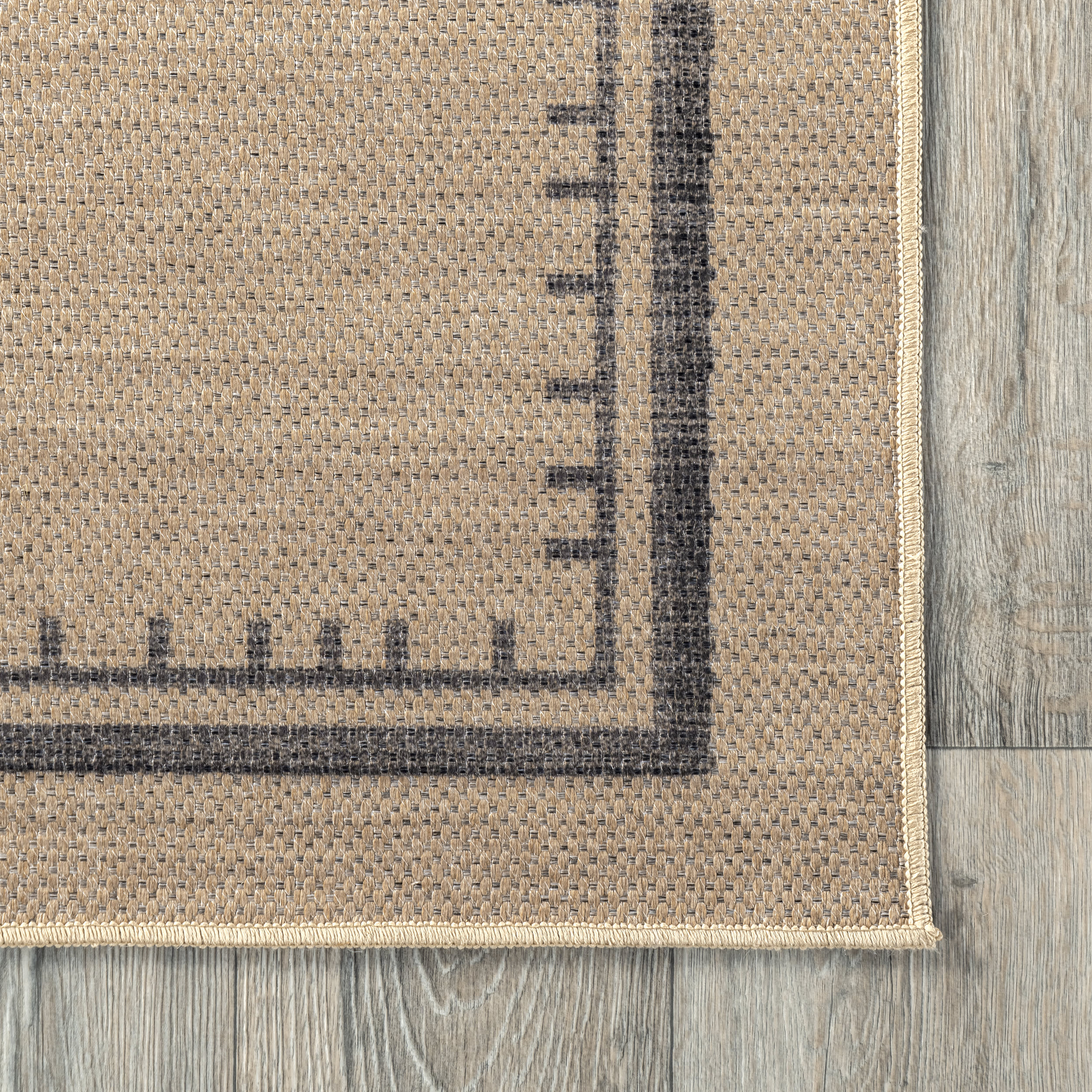 Cassia Easy-Jute Washable Geometric Rug | Natural - Image 3