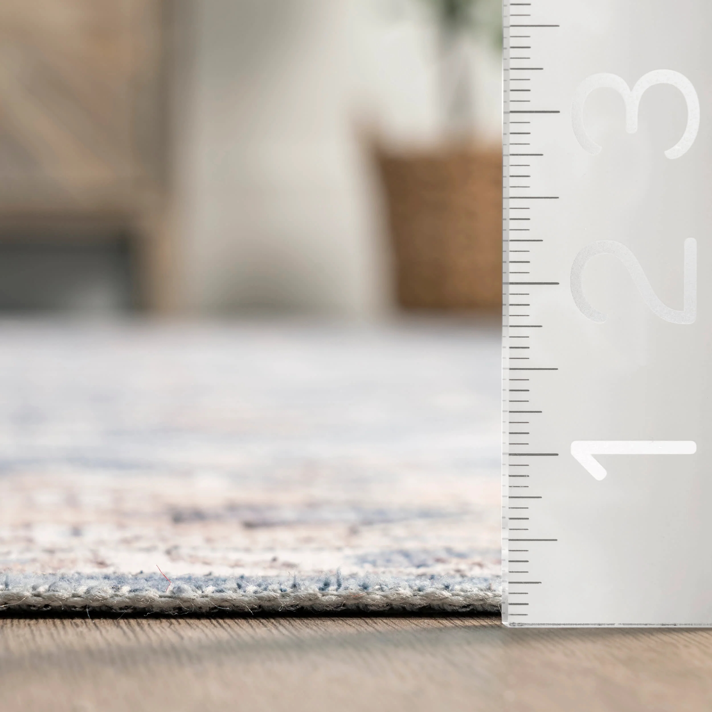 Cassie Vintage Tracery Washable Rug | Blue - Image 5