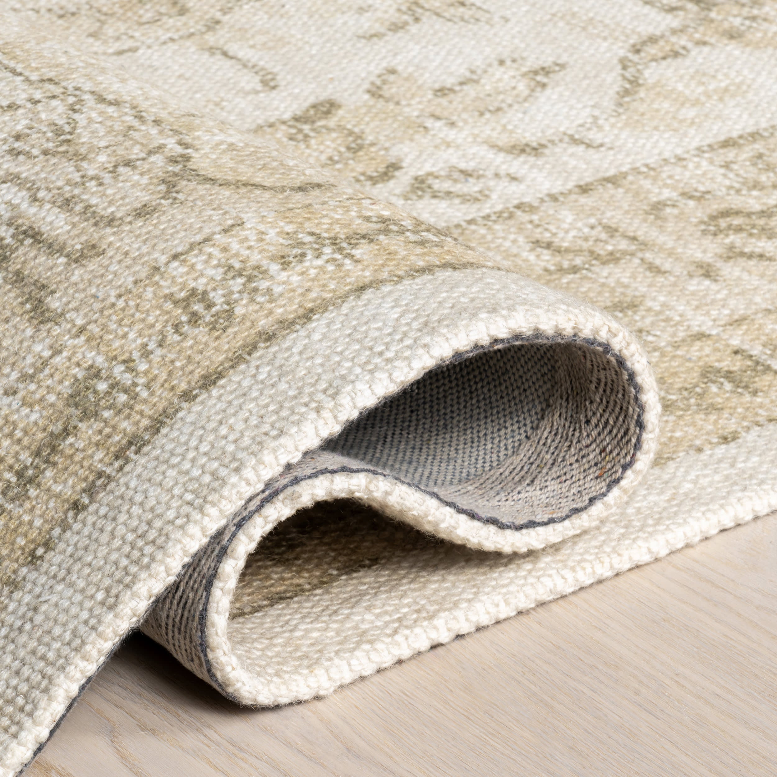 Castellan Medallion Wool and Cotton Rug | Beige - Image 8