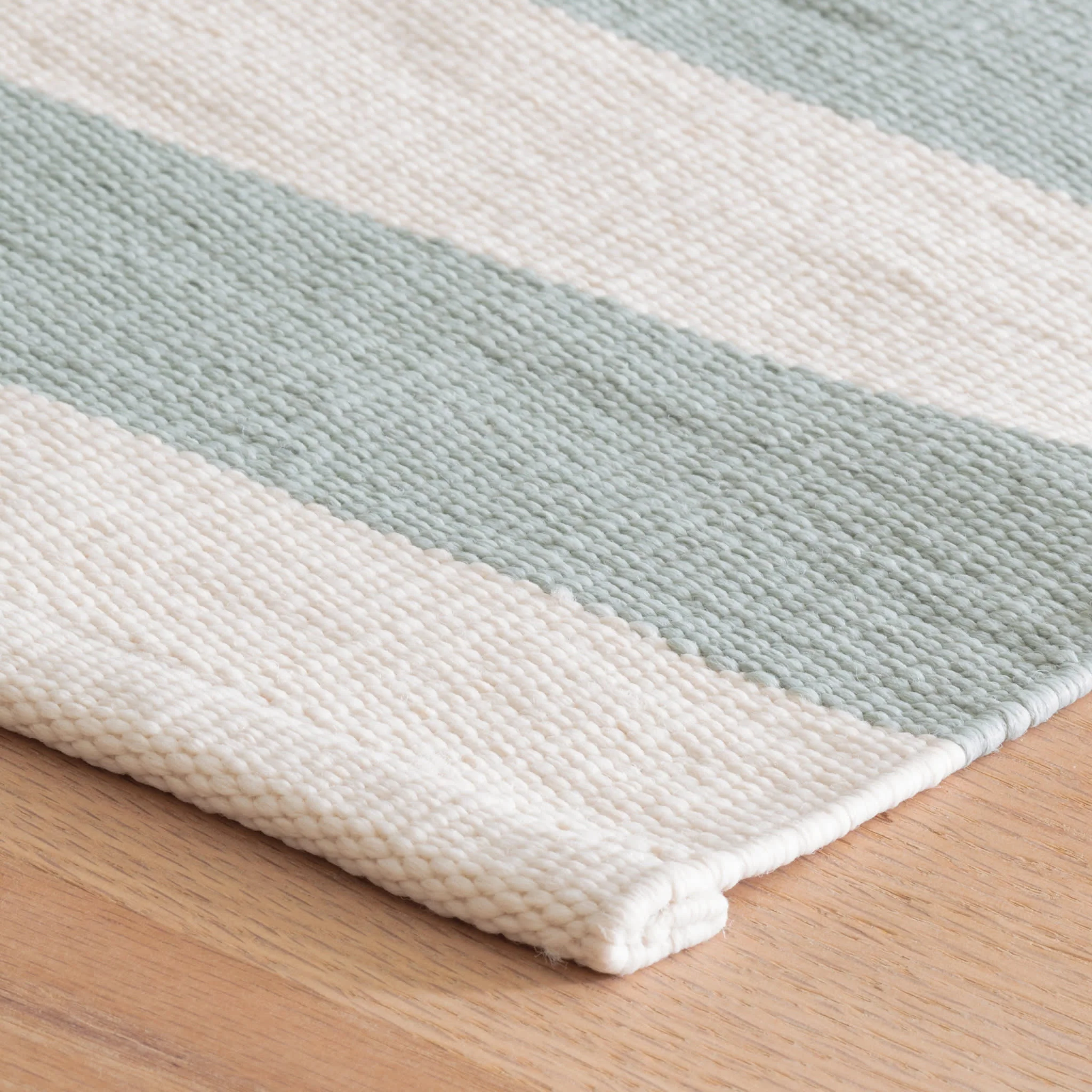 Catamaran Stripe Handwoven Indoor/Outdoor Rug | Light Blue/Ivory - Image 4