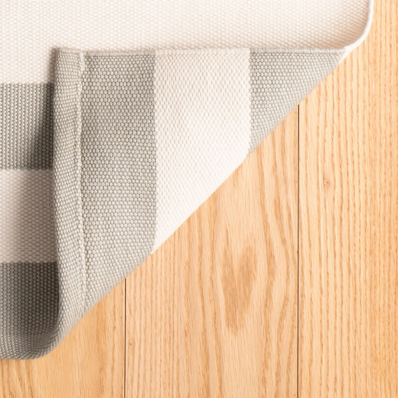 Catamaran Stripe Handwoven Indoor/Outdoor Rug | Platinum/Ivory - Image 4