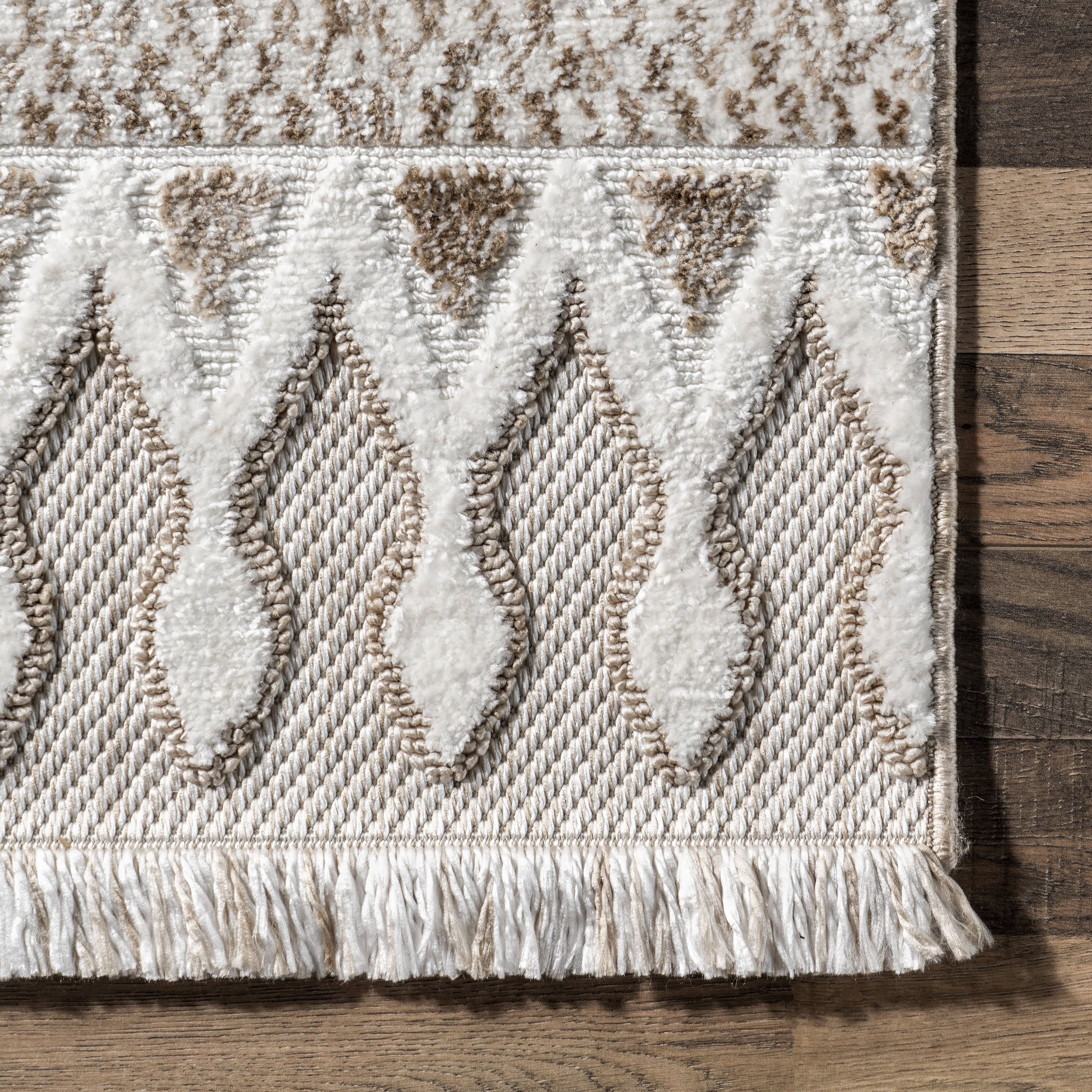 Cathleen Iridescent Bordered Rug | Ivory - Image 3