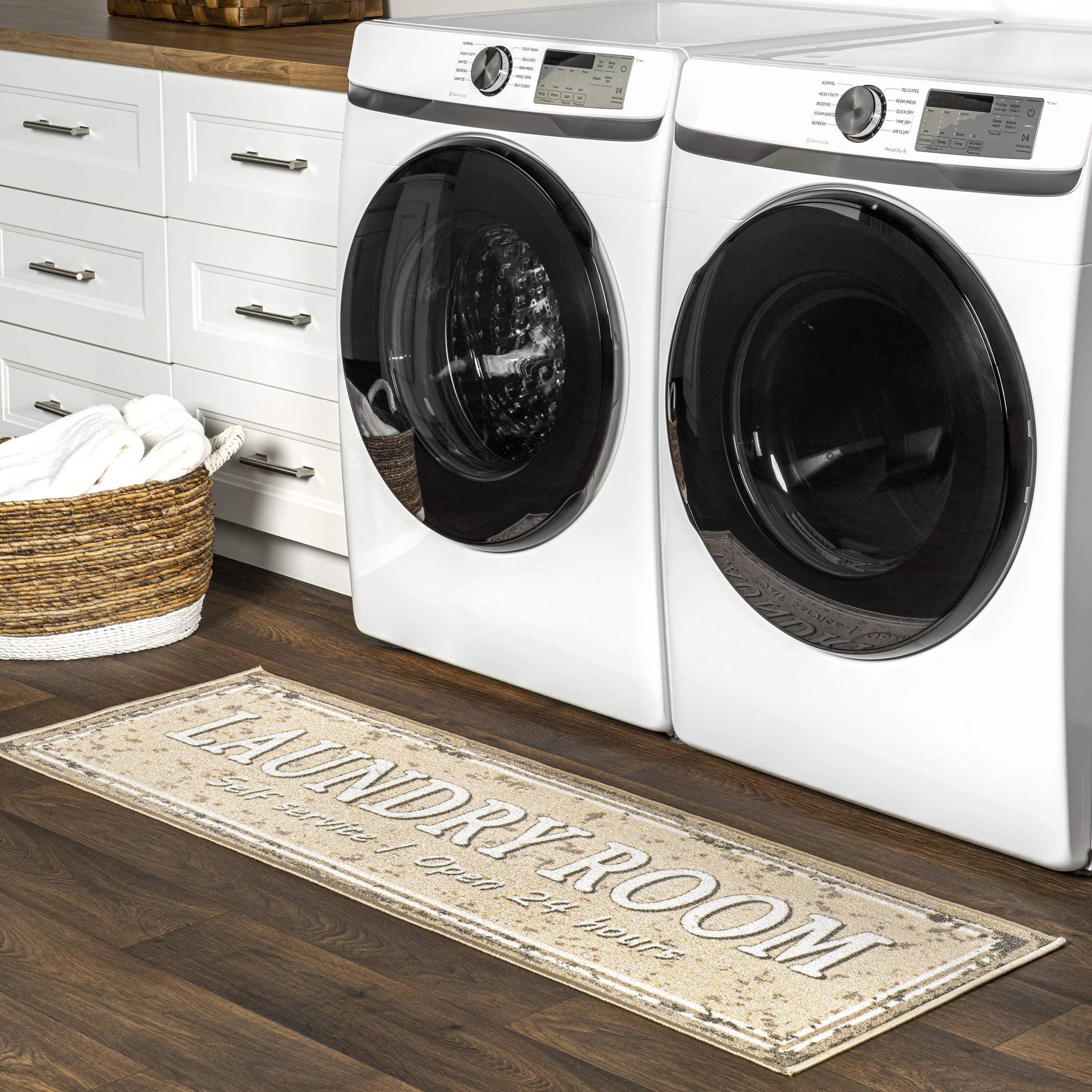 Cathy Washable Service Sign Laundry Mat | Beige - Image 2