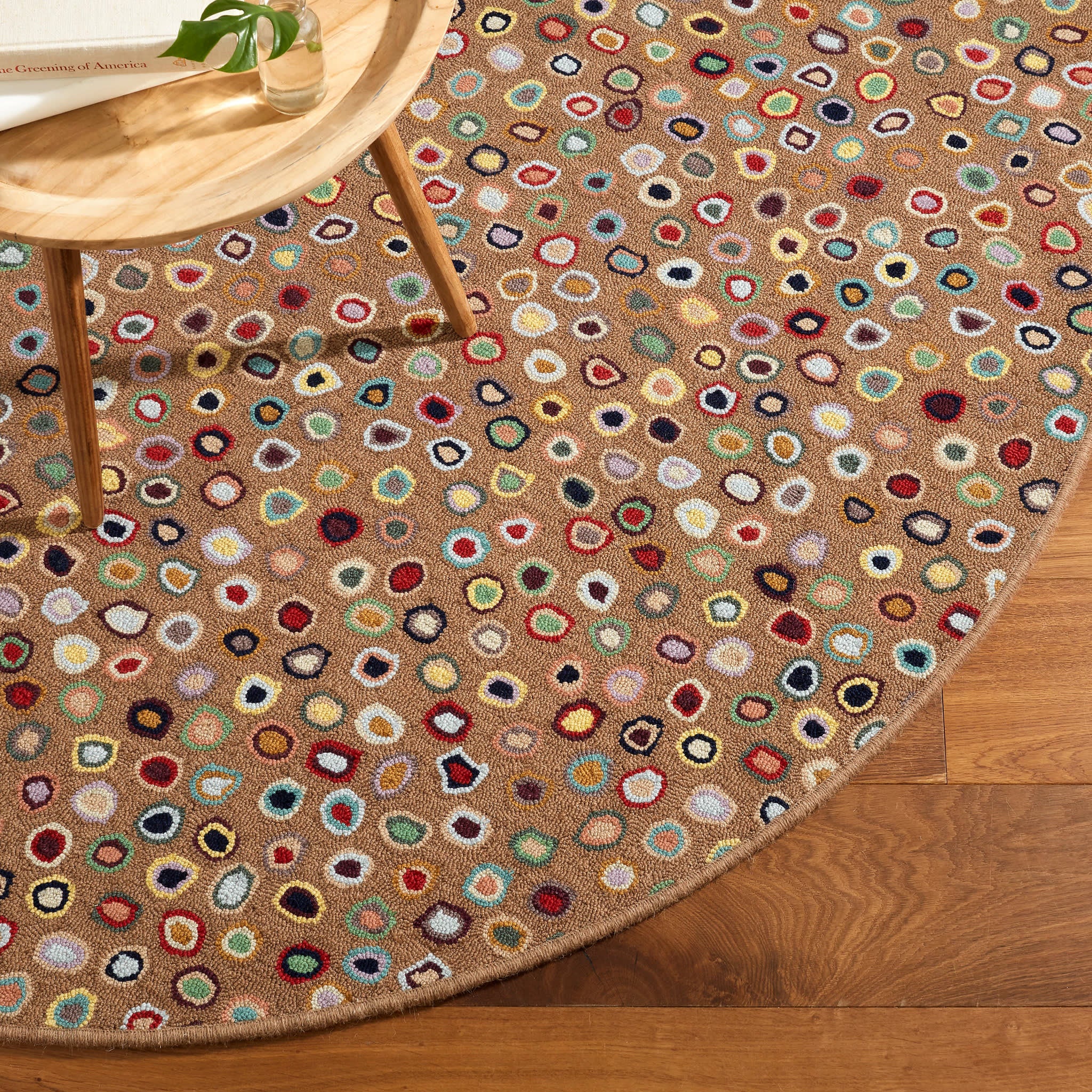 Cat's Paw Hand Micro Hooked Wool Custom Rug | Brown - Image 3