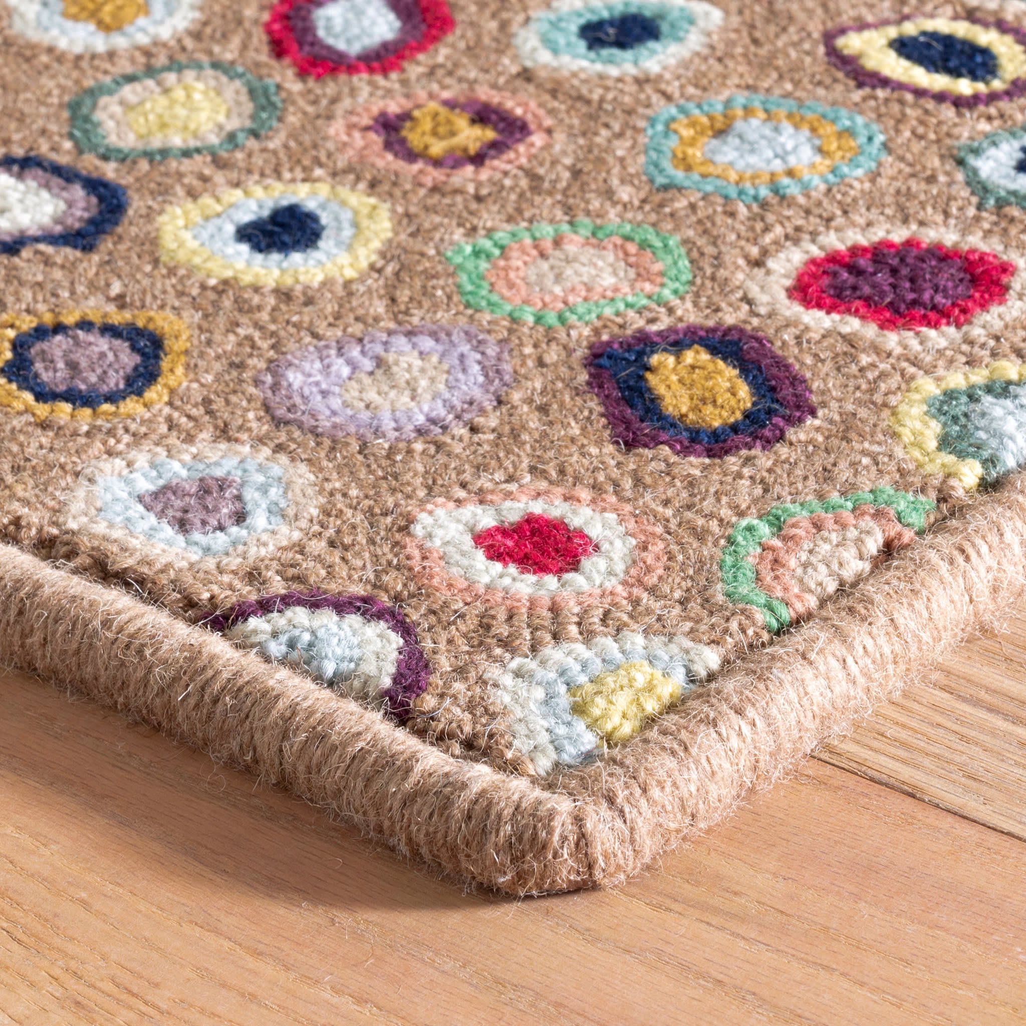 Cat's Paw Hand Micro Hooked Wool Custom Rug | Brown - Image 4