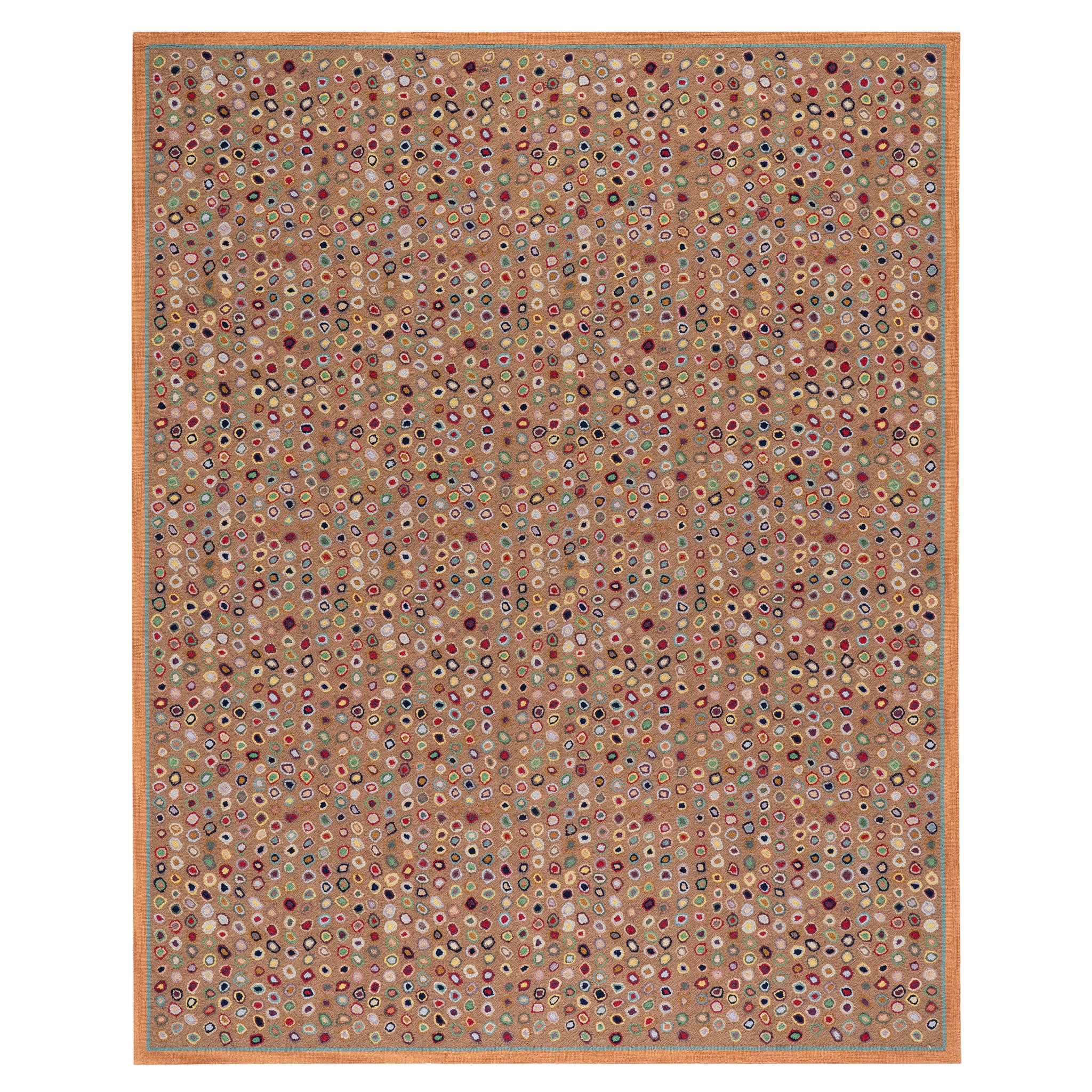 Cat's Paw Hand Micro Hooked Wool Rug | Brown - Image 3