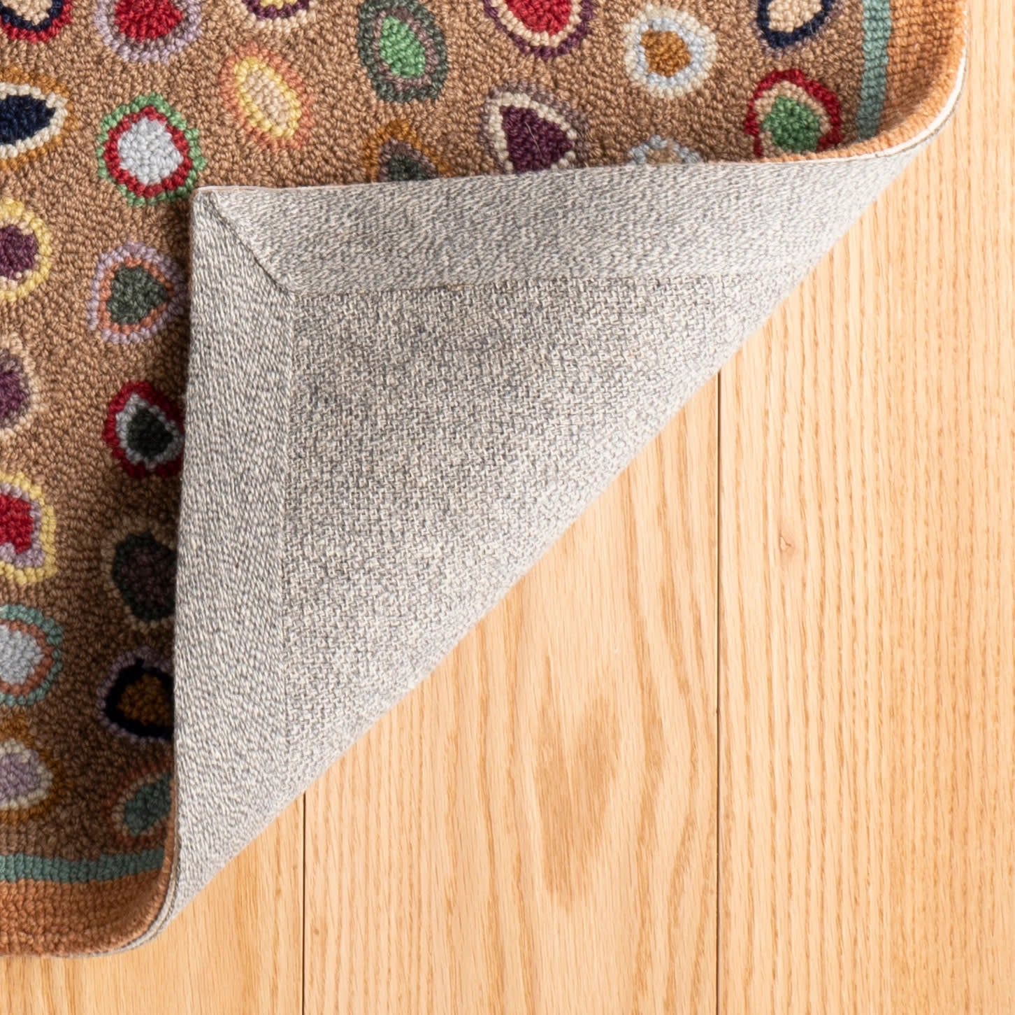 Cat's Paw Hand Micro Hooked Wool Rug | Brown - Image 7