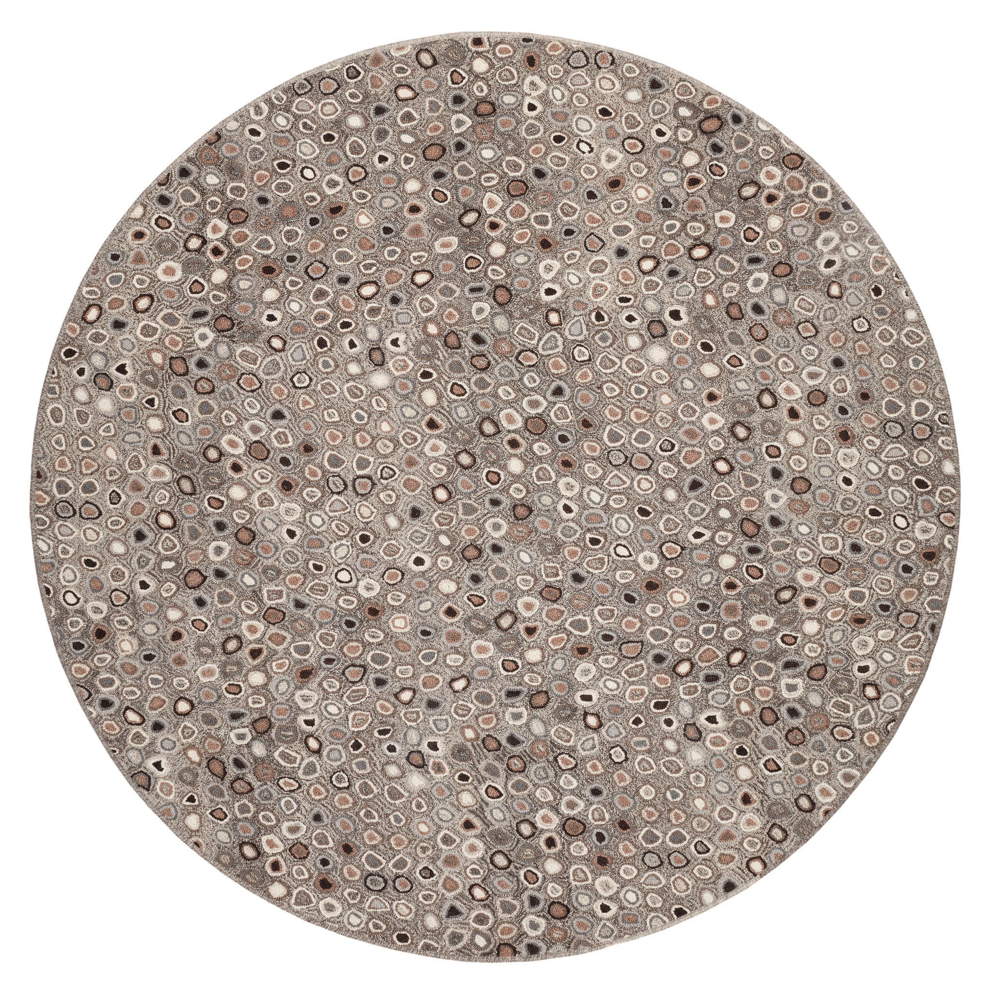 Cat's Paw Hand Micro Hooked Wool Custom Rug | Grey - Image 7