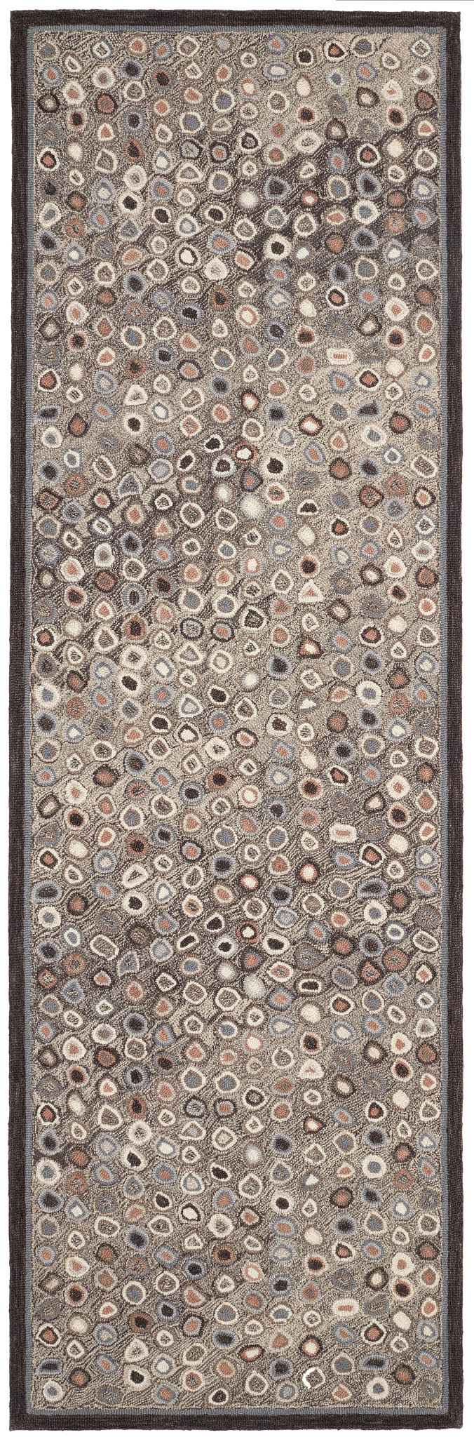 Cat's Paw Hand Micro Hooked Wool Rug | Grey - Image 3
