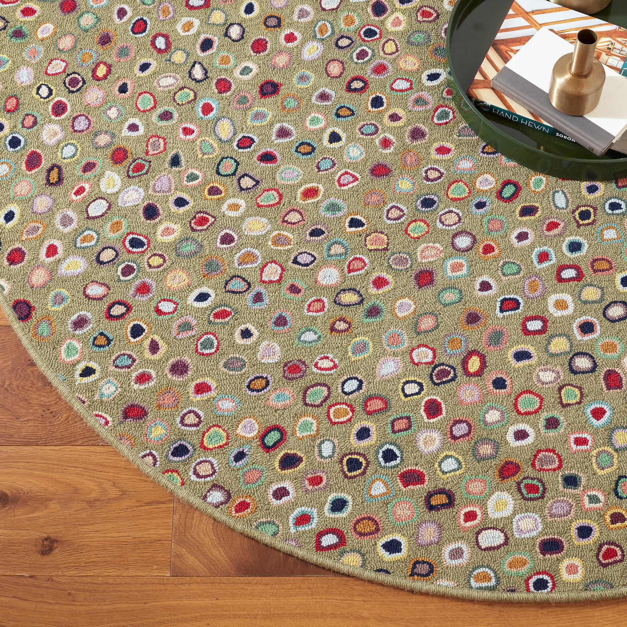 Cat's Paw Hand Micro Hooked Wool Custom Rug | Sage - Image 4