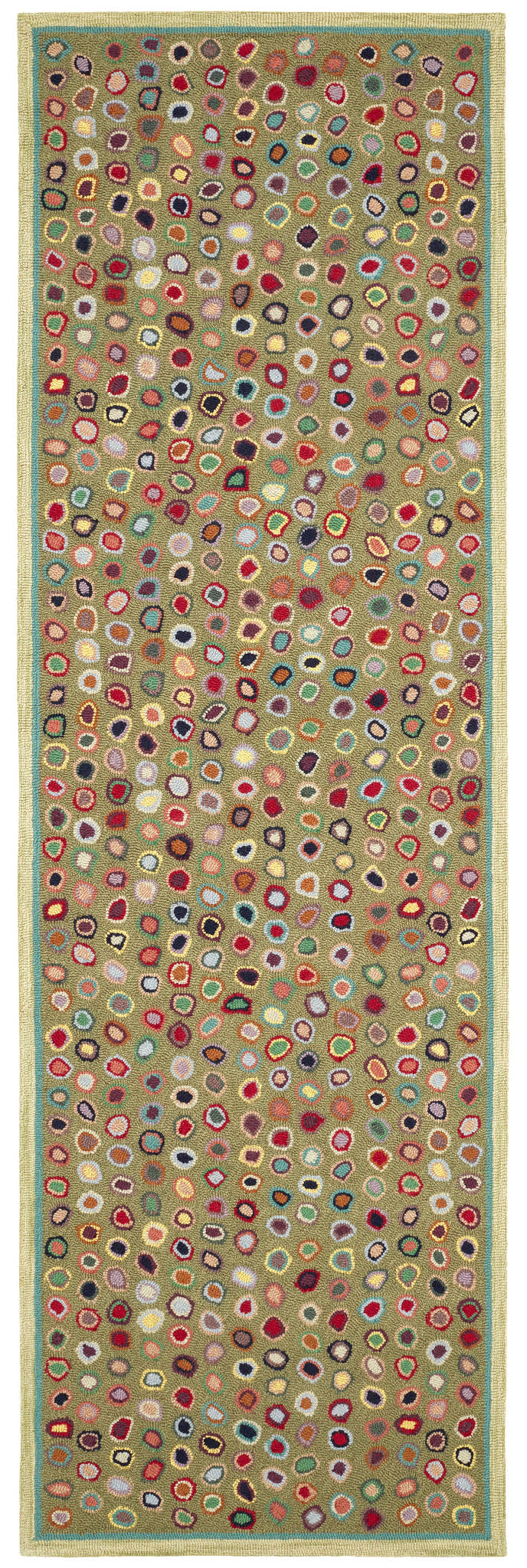 Cat's Paw Hand Micro Hooked Wool Rug | Sage - Image 2