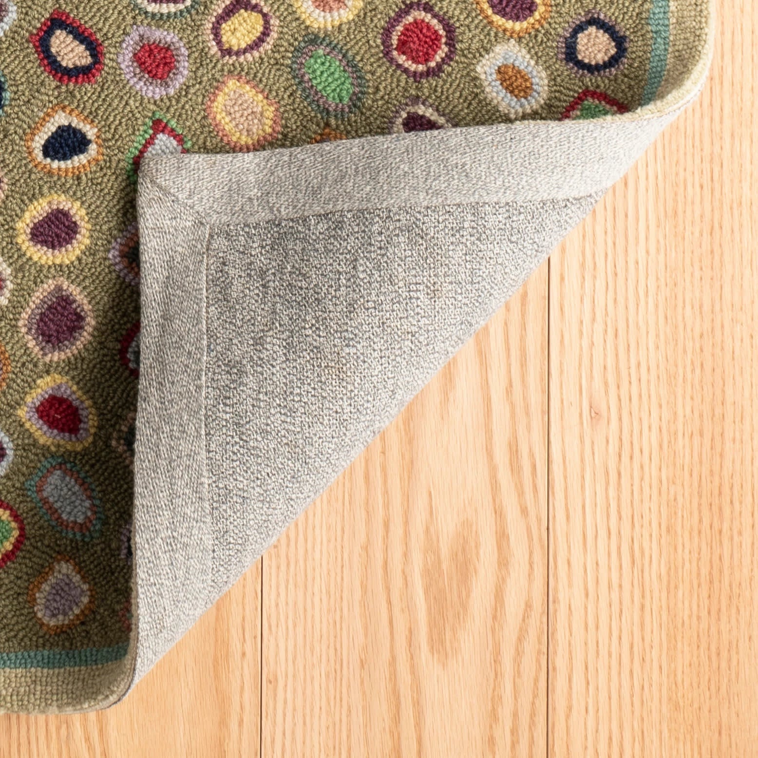 Cat's Paw Hand Micro Hooked Wool Rug | Sage - Image 9