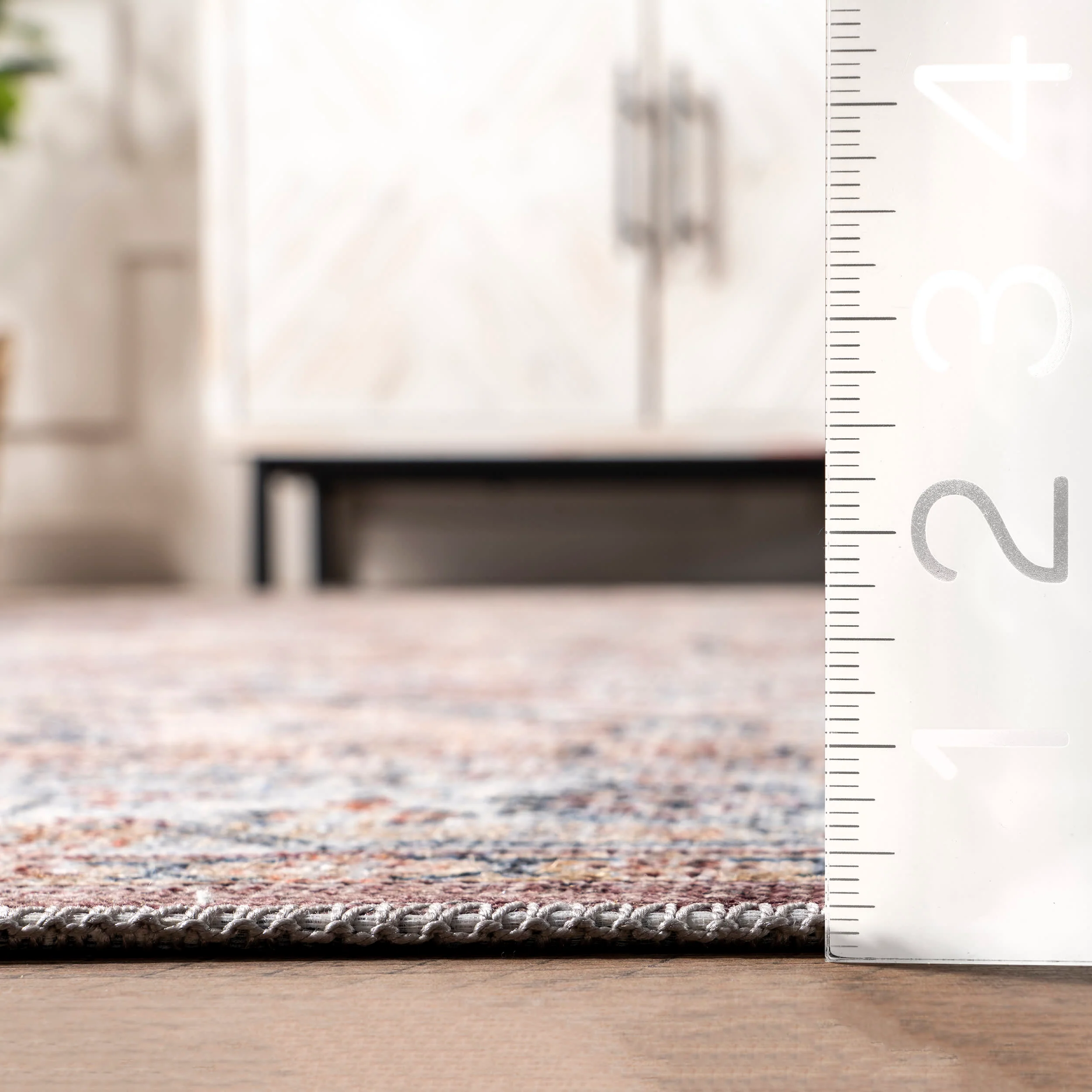 Cecelia Medallion Washable Rug | Blush - Image 4