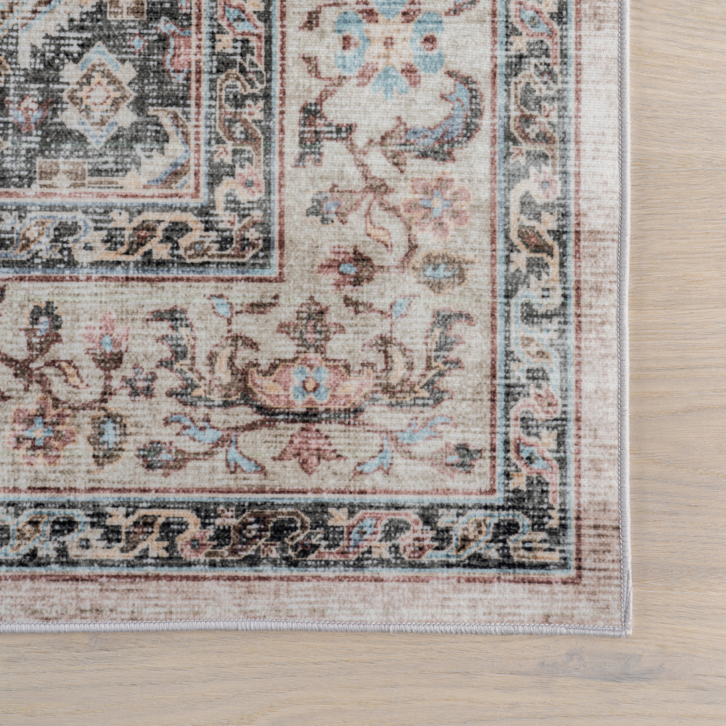Cedar Medallion Washable Rug | Sage Green - Image 4