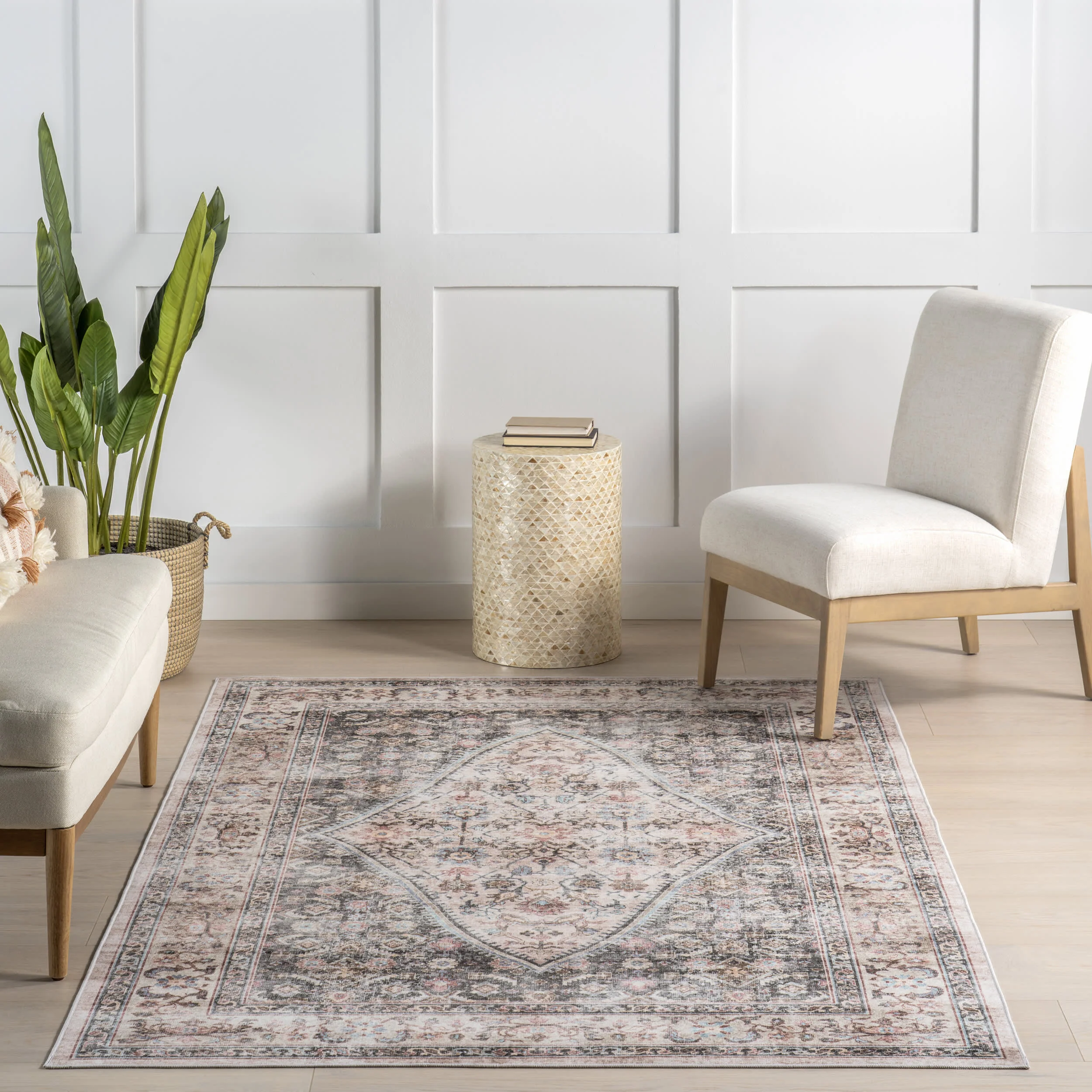 Cedar Medallion Washable Rug | Sage Green - Image 5