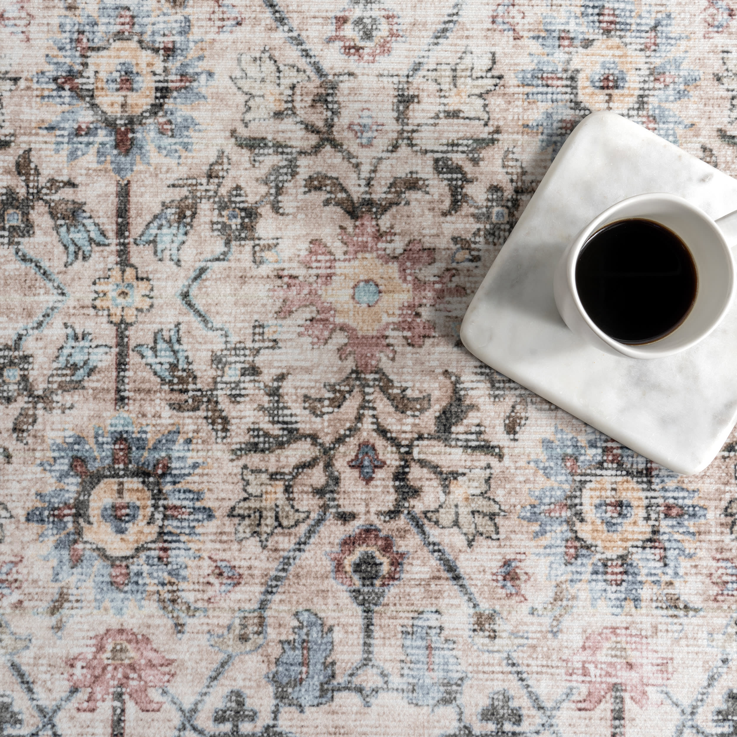 Cedar Medallion Washable Rug | Sage Green - Image 8