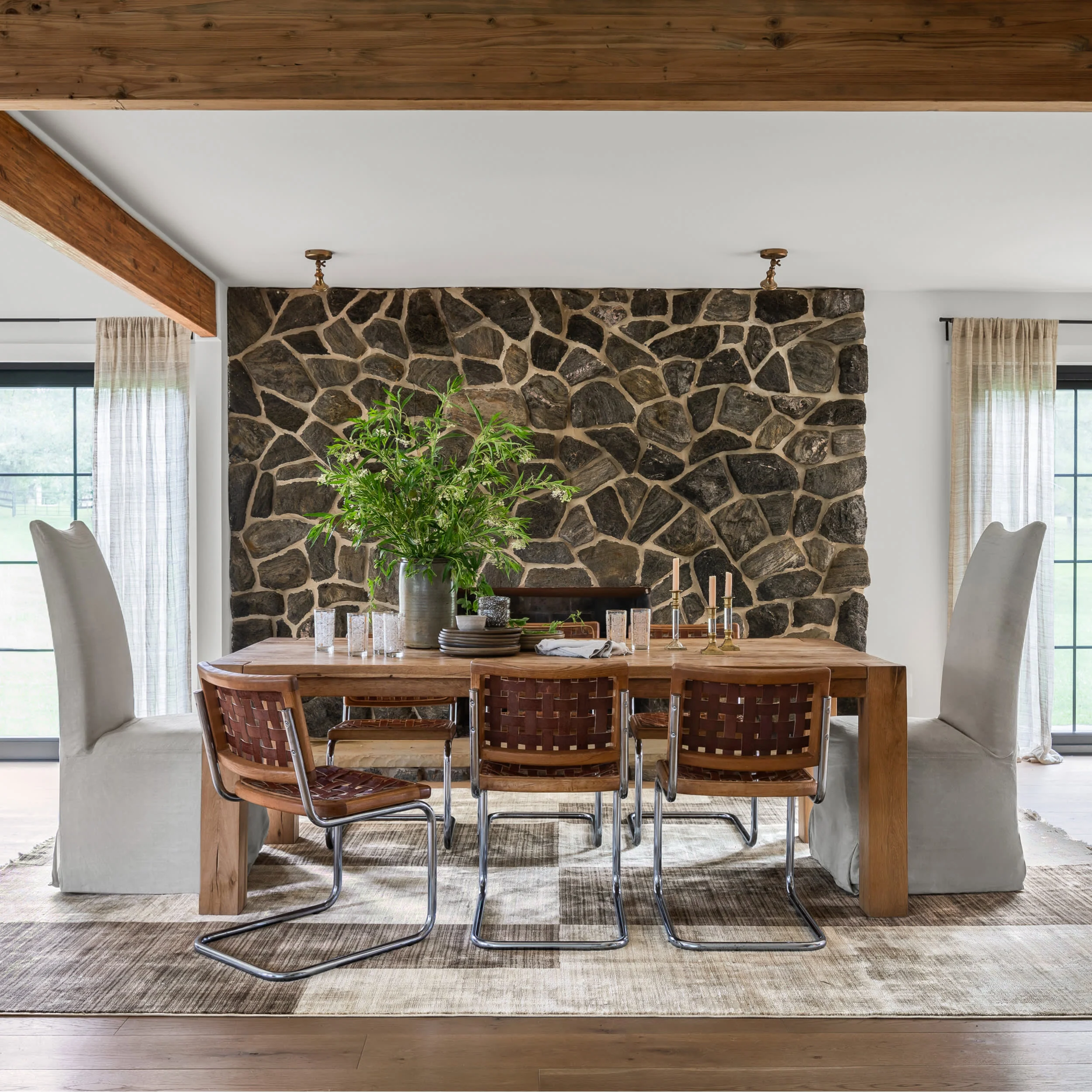 Cedarwood Fringed Rug | Brown - Image 2