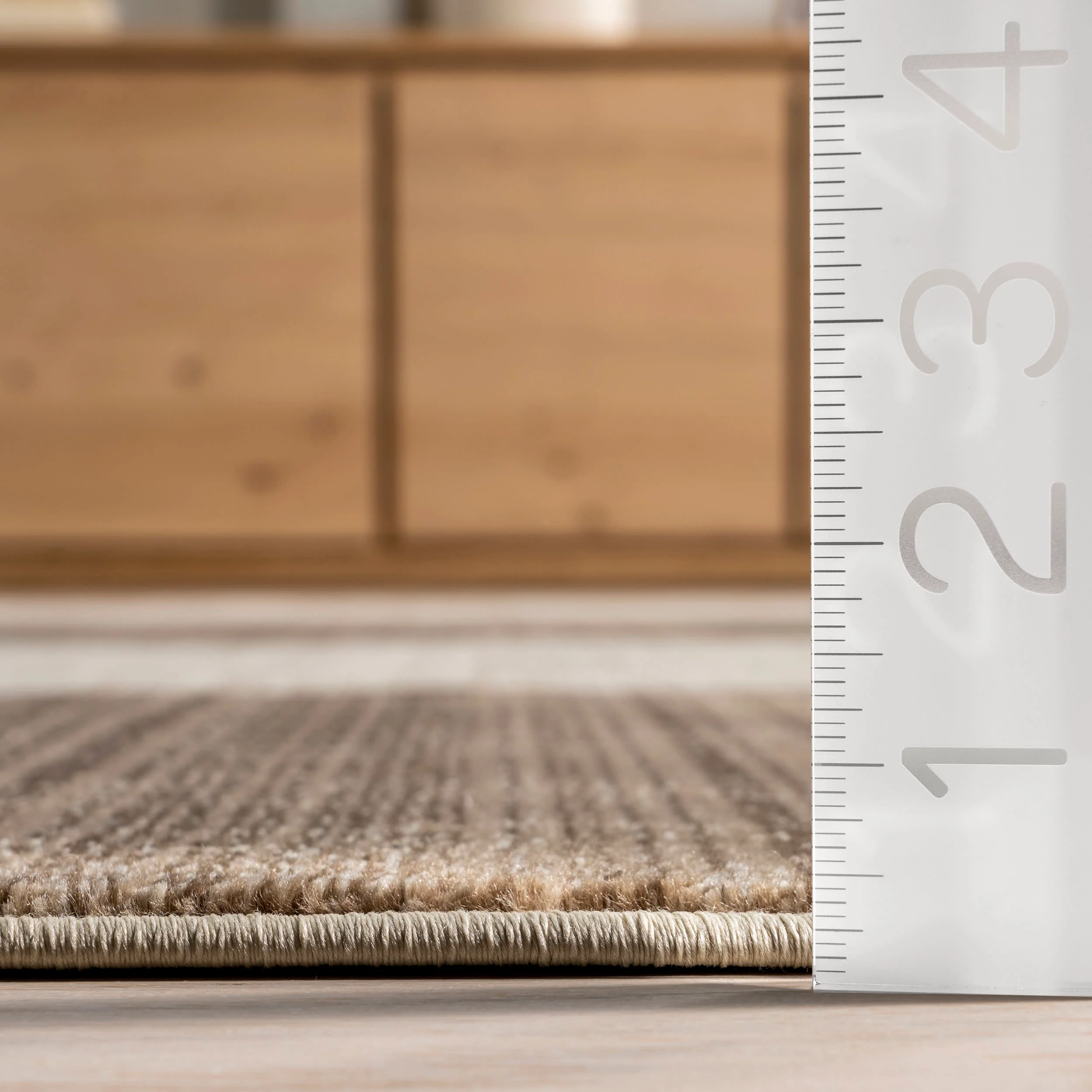Cedarwood Fringed Rug | Brown - Image 4