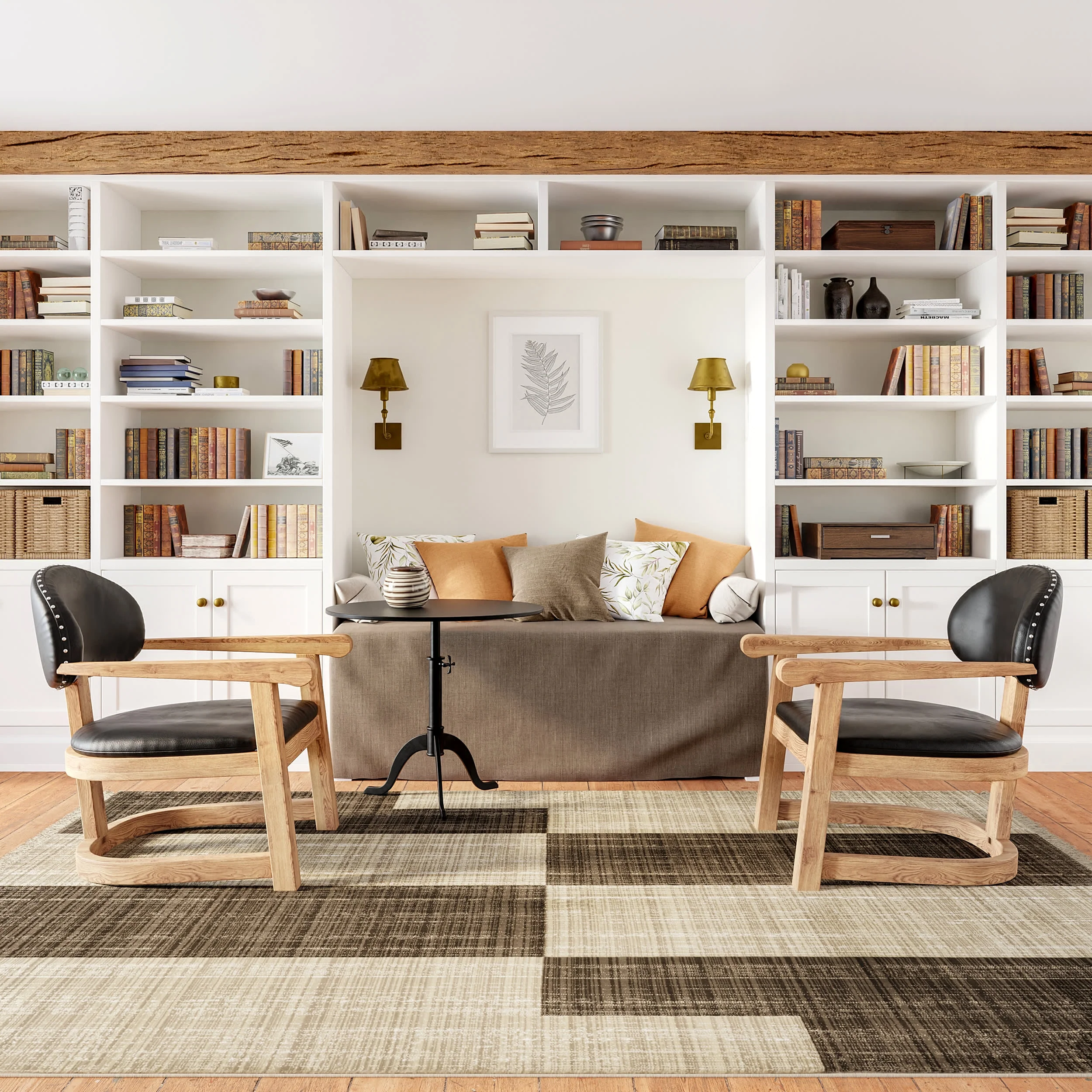 Cedarwood Fringed Rug | Brown - Image 6