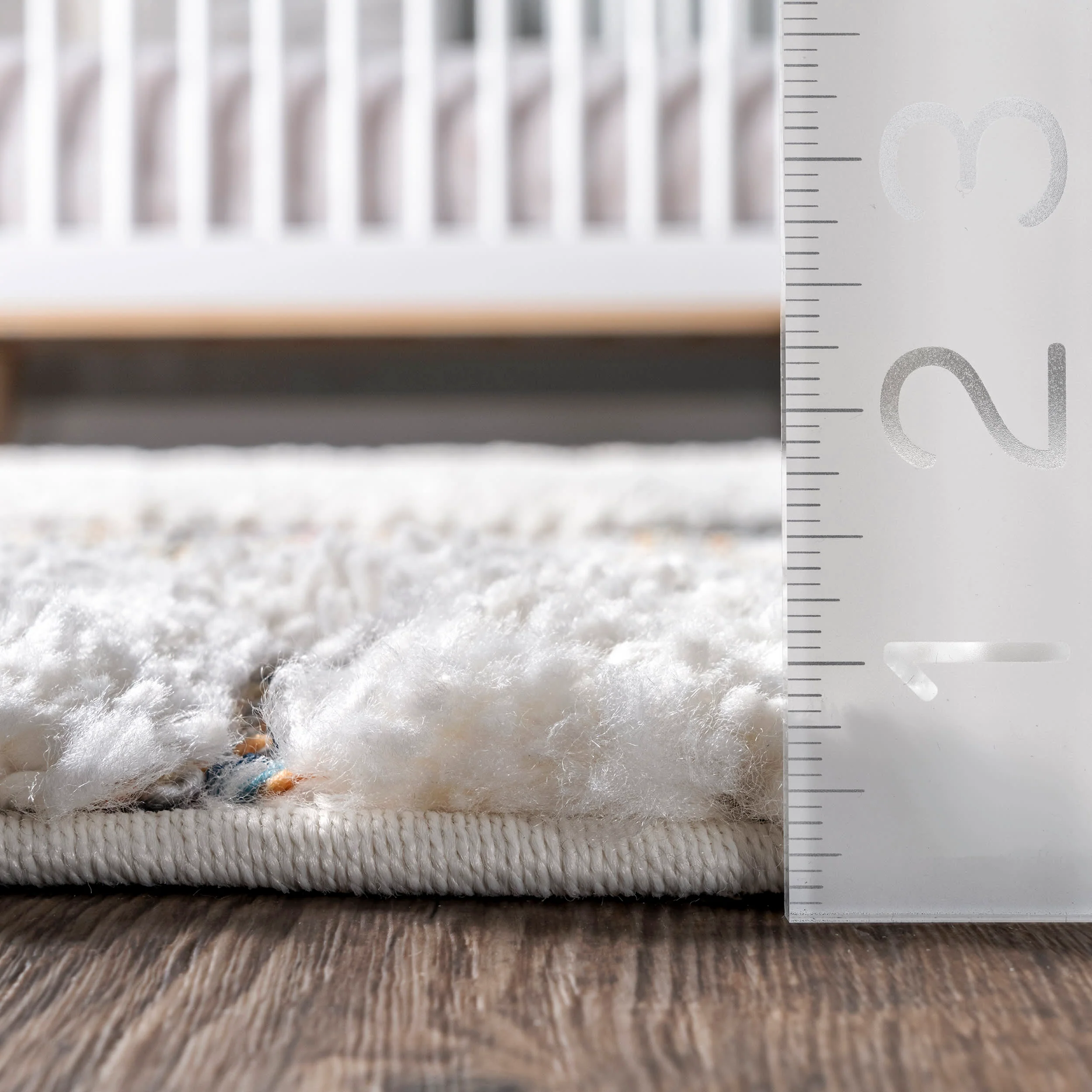 Celeste Rainbow Shag Rug | Ivory - Image 5