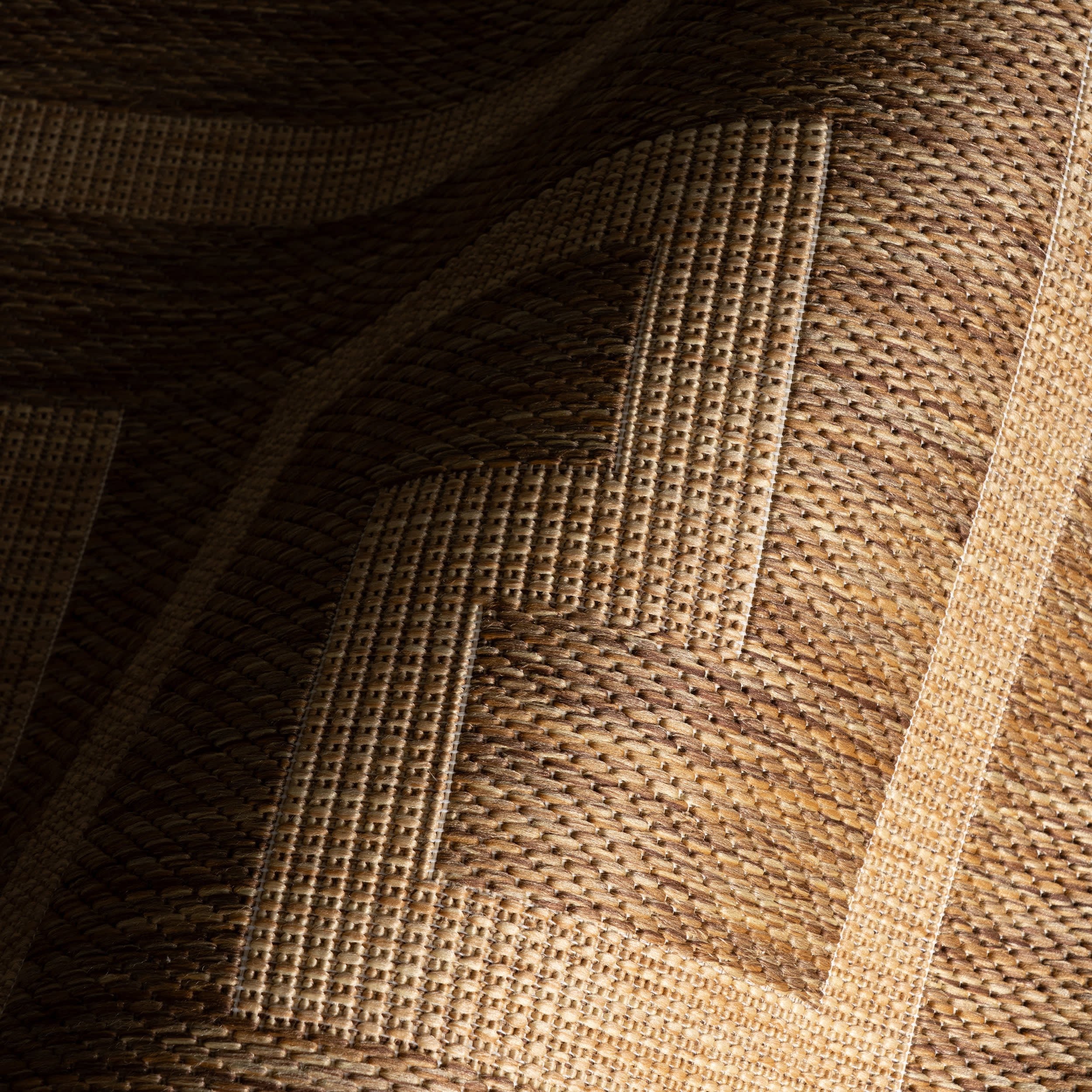 Celestia Contemporary Geometric Indoor/Outdoor Rug | Brown - Image 3