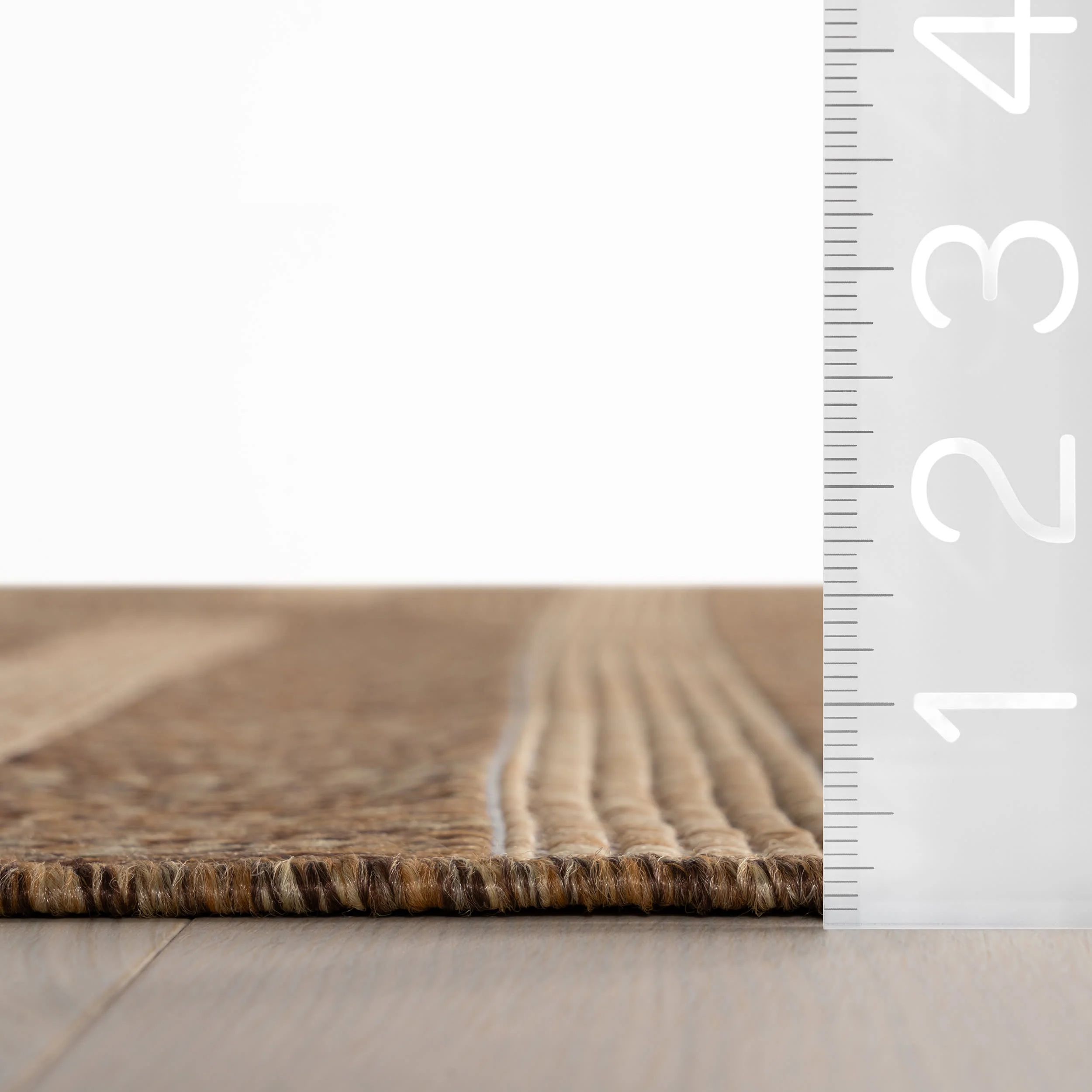 Celestia Contemporary Geometric Indoor/Outdoor Rug | Brown - Image 5