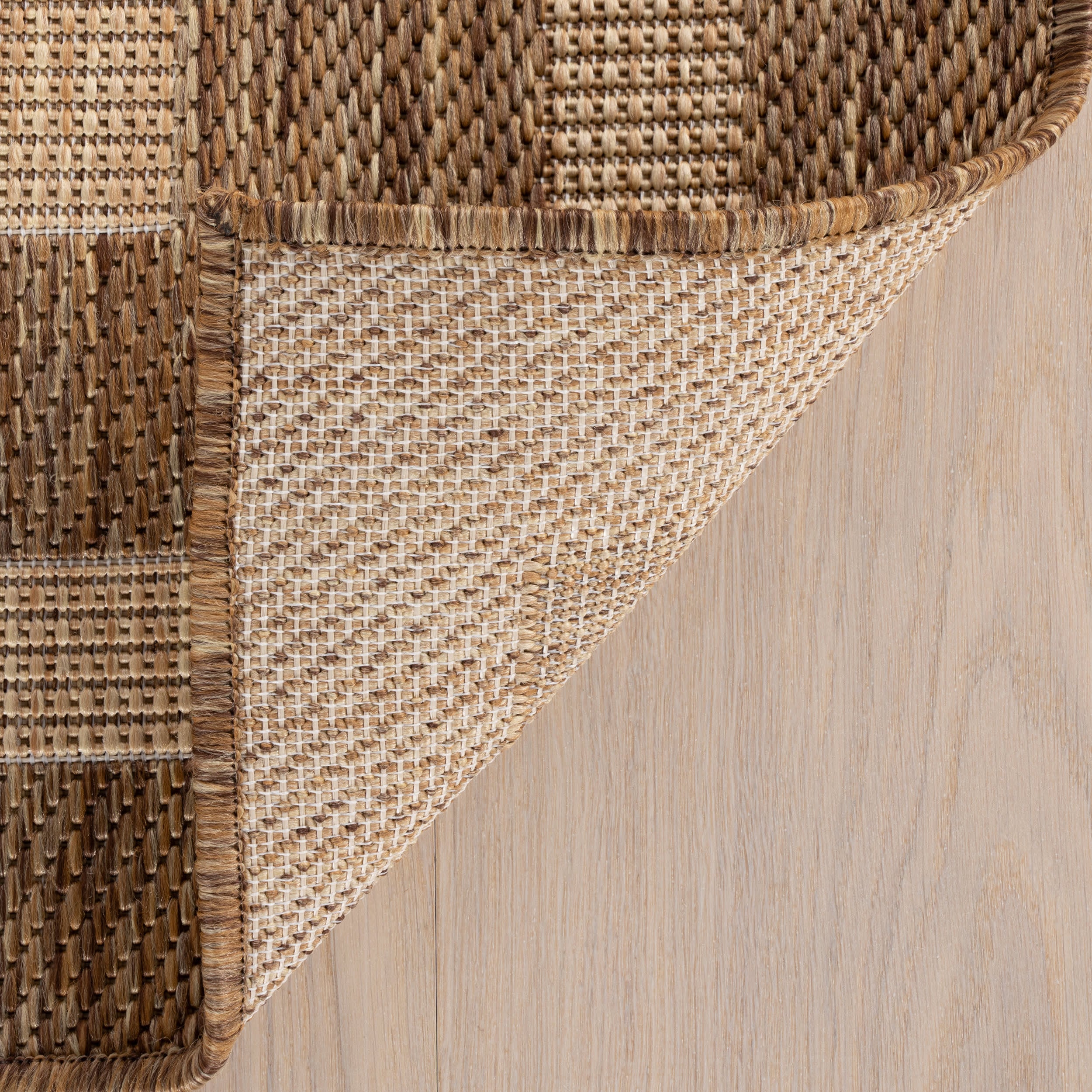 Celestia Contemporary Geometric Indoor/Outdoor Rug | Brown - Image 6