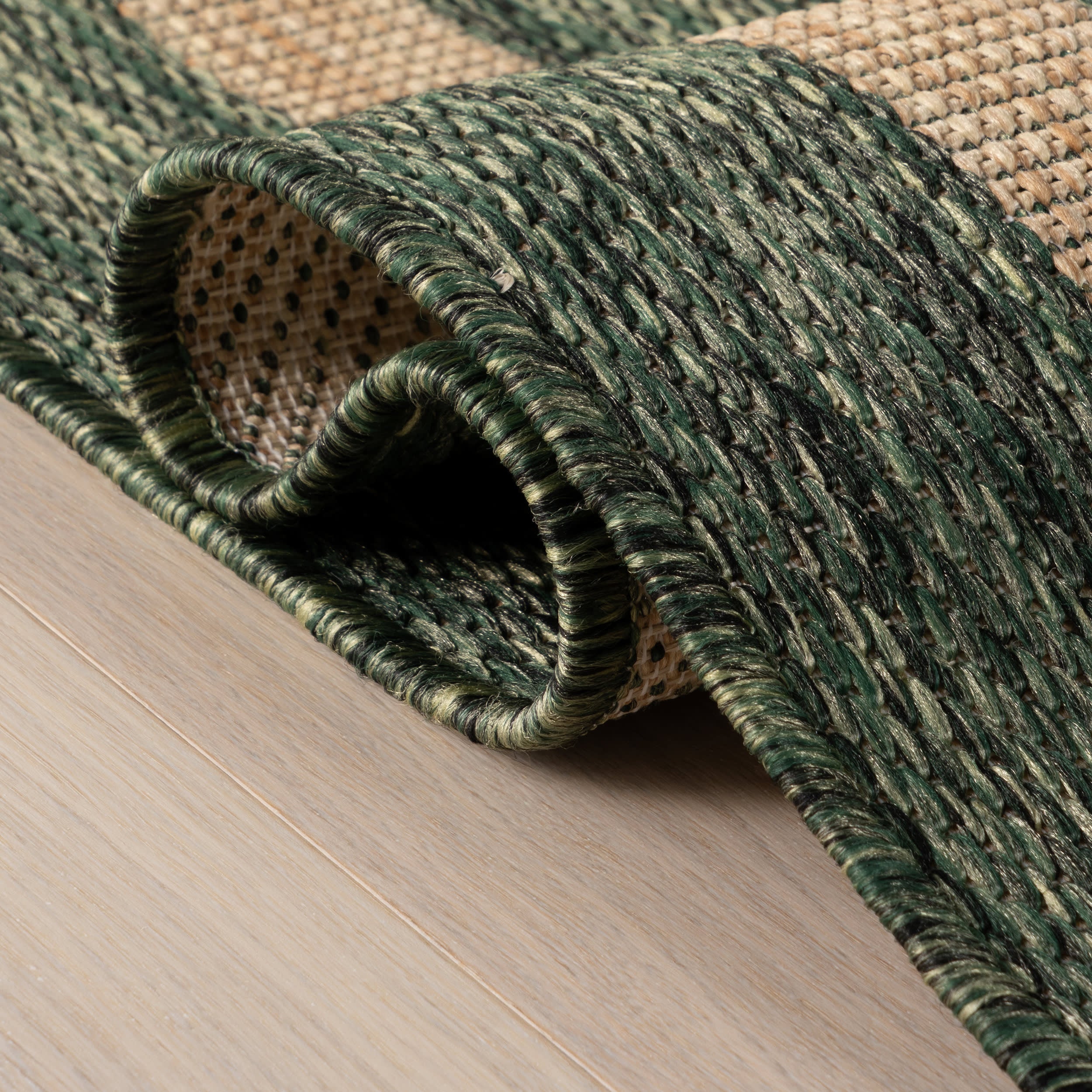Celestia Contemporary Geometric Indoor/Outdoor Rug | Green - Image 11