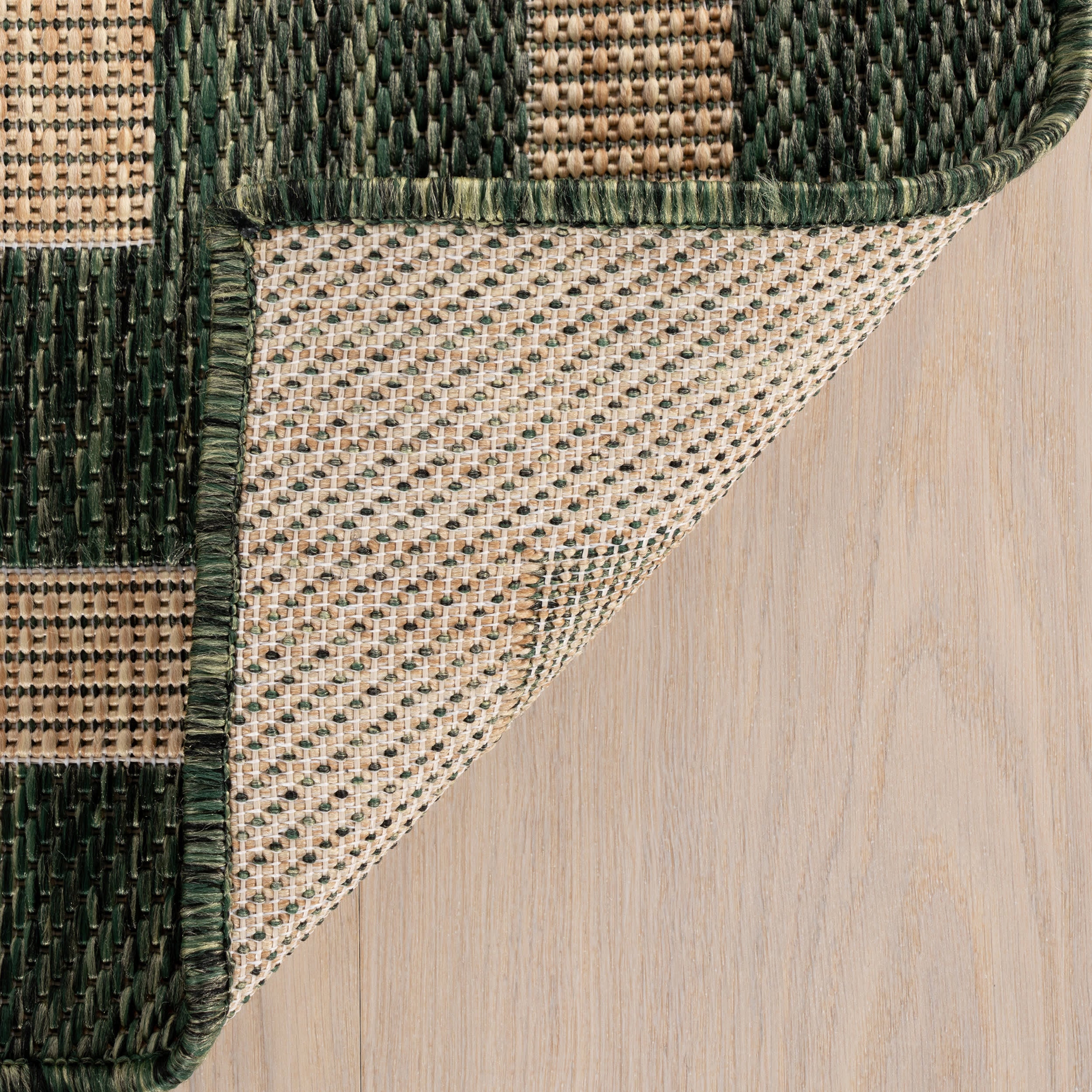 Celestia Contemporary Geometric Indoor/Outdoor Rug | Green - Image 8