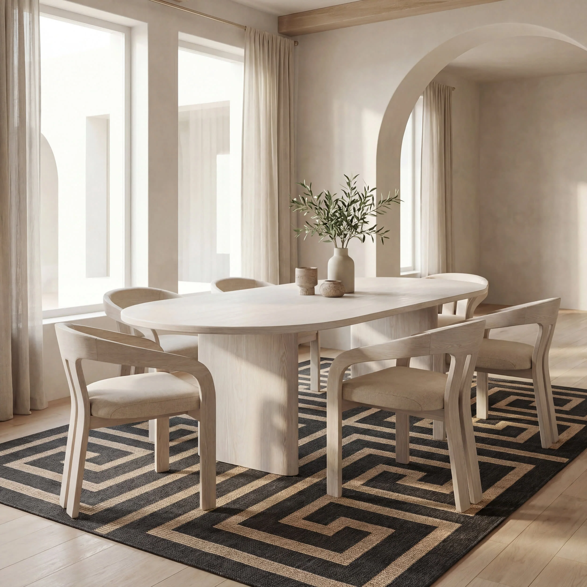 Celestia Contemporary Geometric Indoor/Outdoor Rug | Grey - Image 7