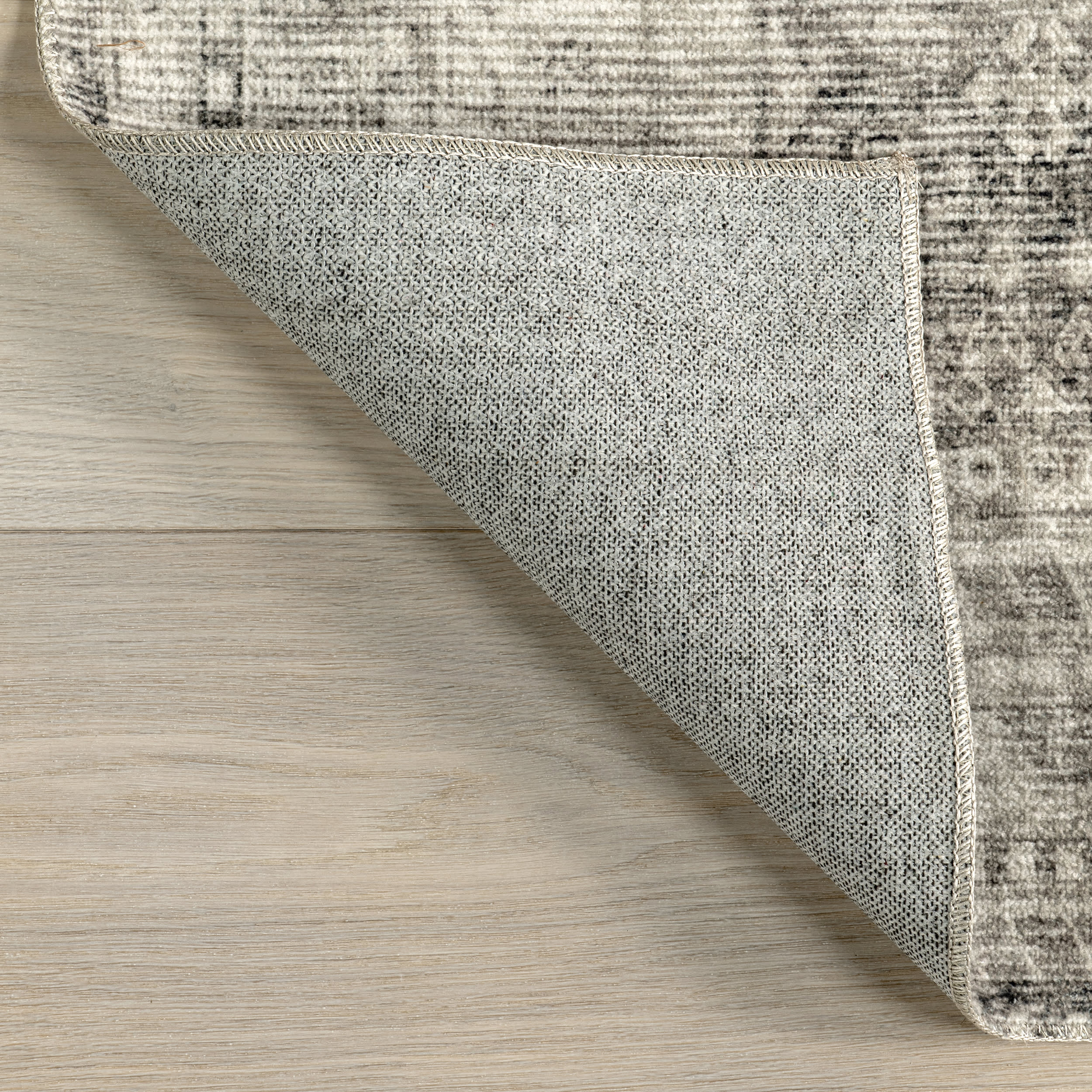 Celia Medallion Spill Proof Washable Rug | Grey - Image 6