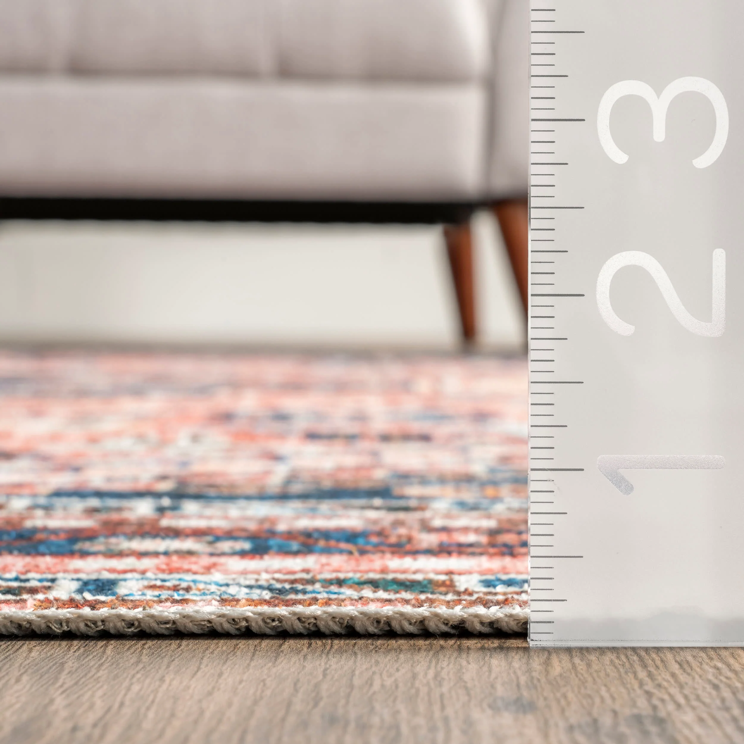 Celia Medallion Washable Rug | Dark Blue - Image 5