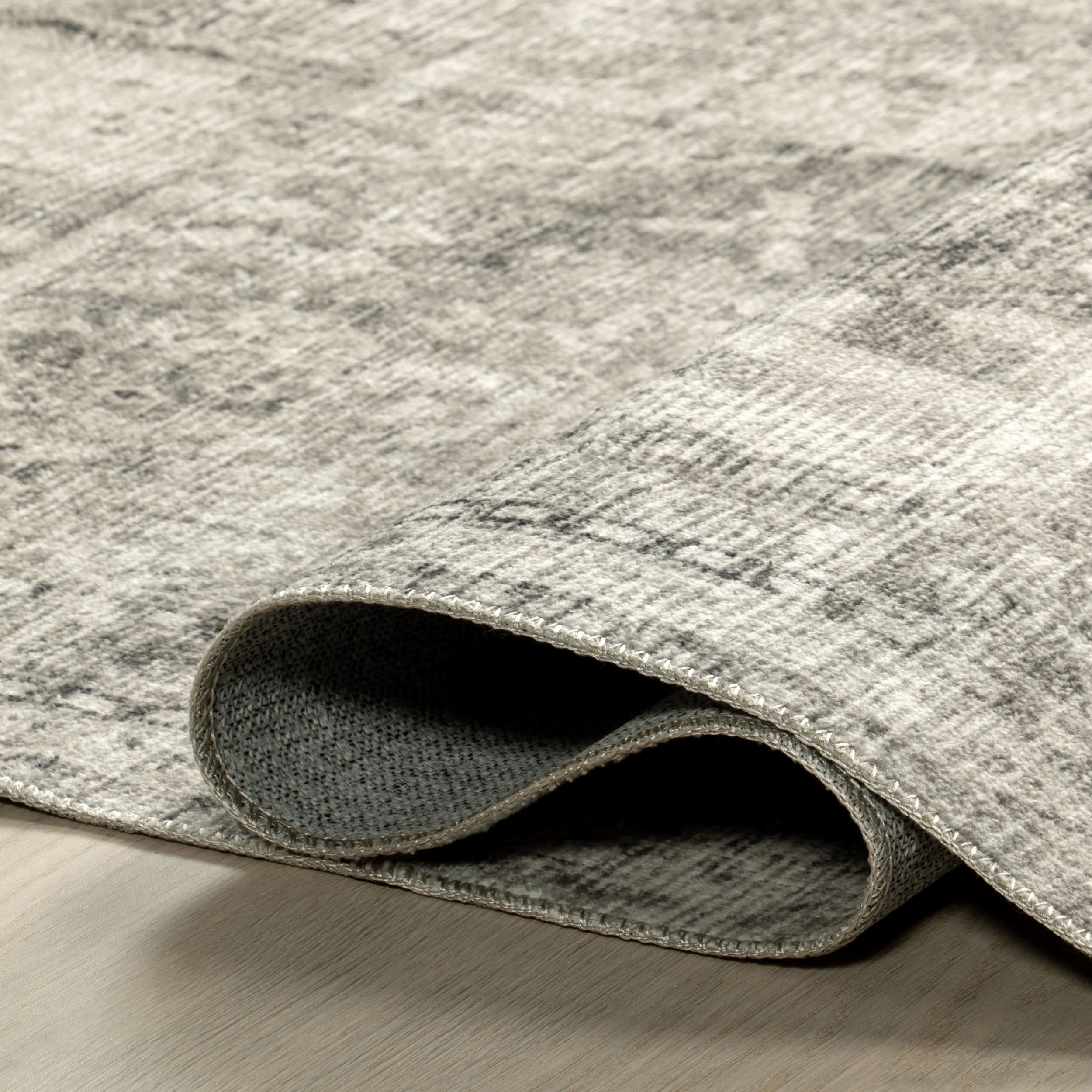 Celia Medallion Washable Rug | Grey - Image 8