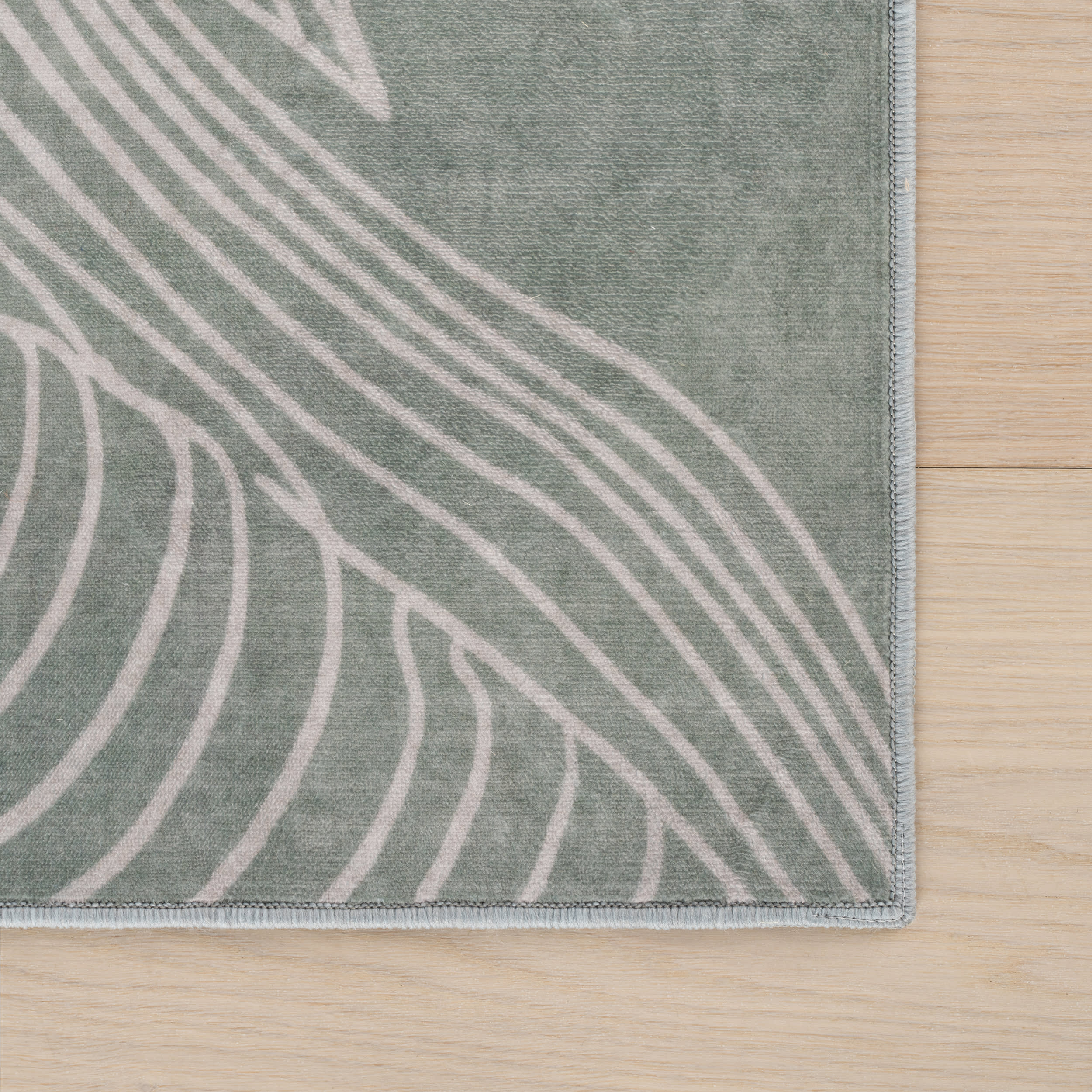 Cenavi Coastal Washable Rug | Green - Image 4