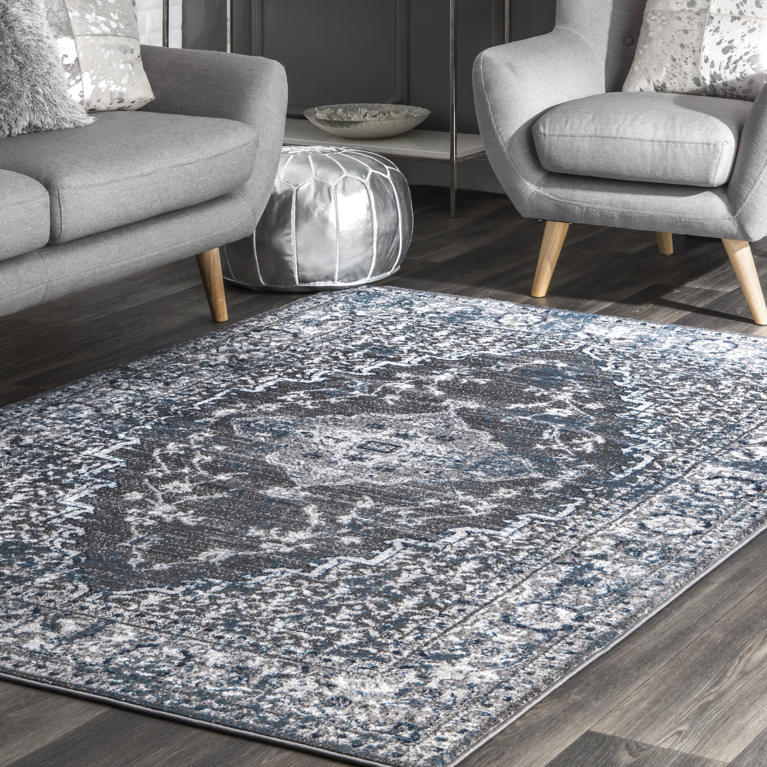 Centerpiece Medallion Rug | Grey - Image 2