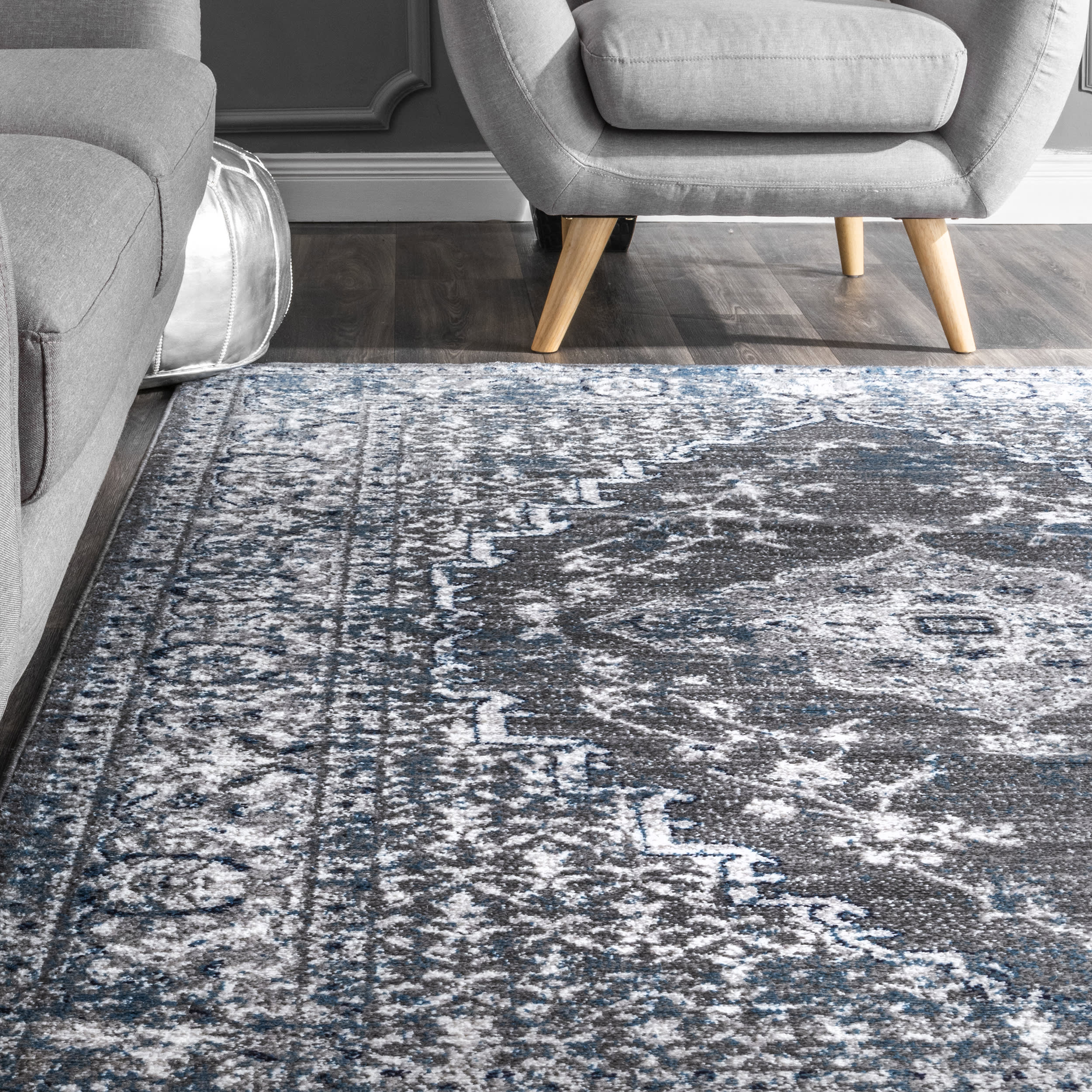 Centerpiece Medallion Rug | Grey - Image 3