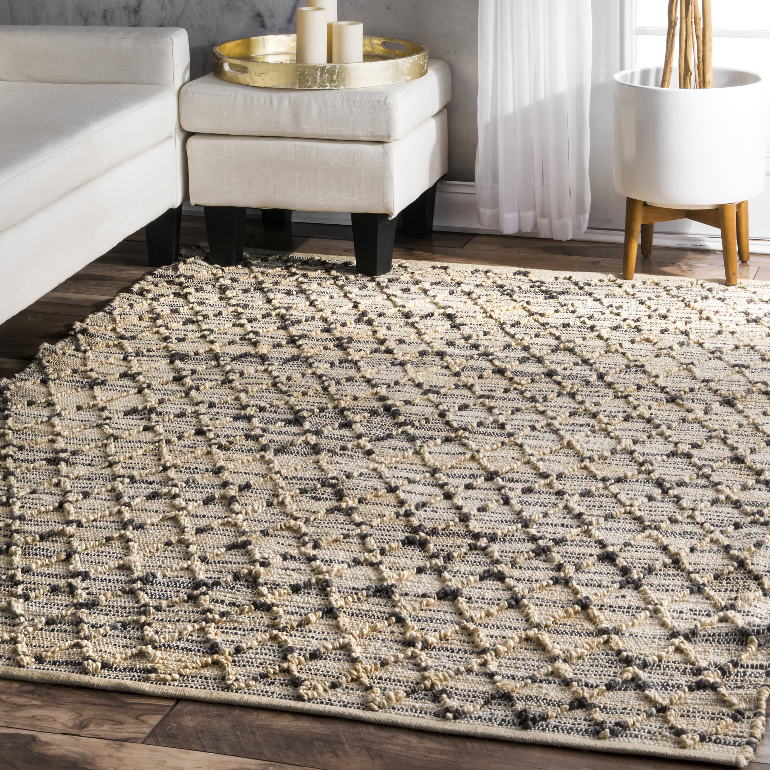 Cerna Lattice Rug | Natural - Image 2