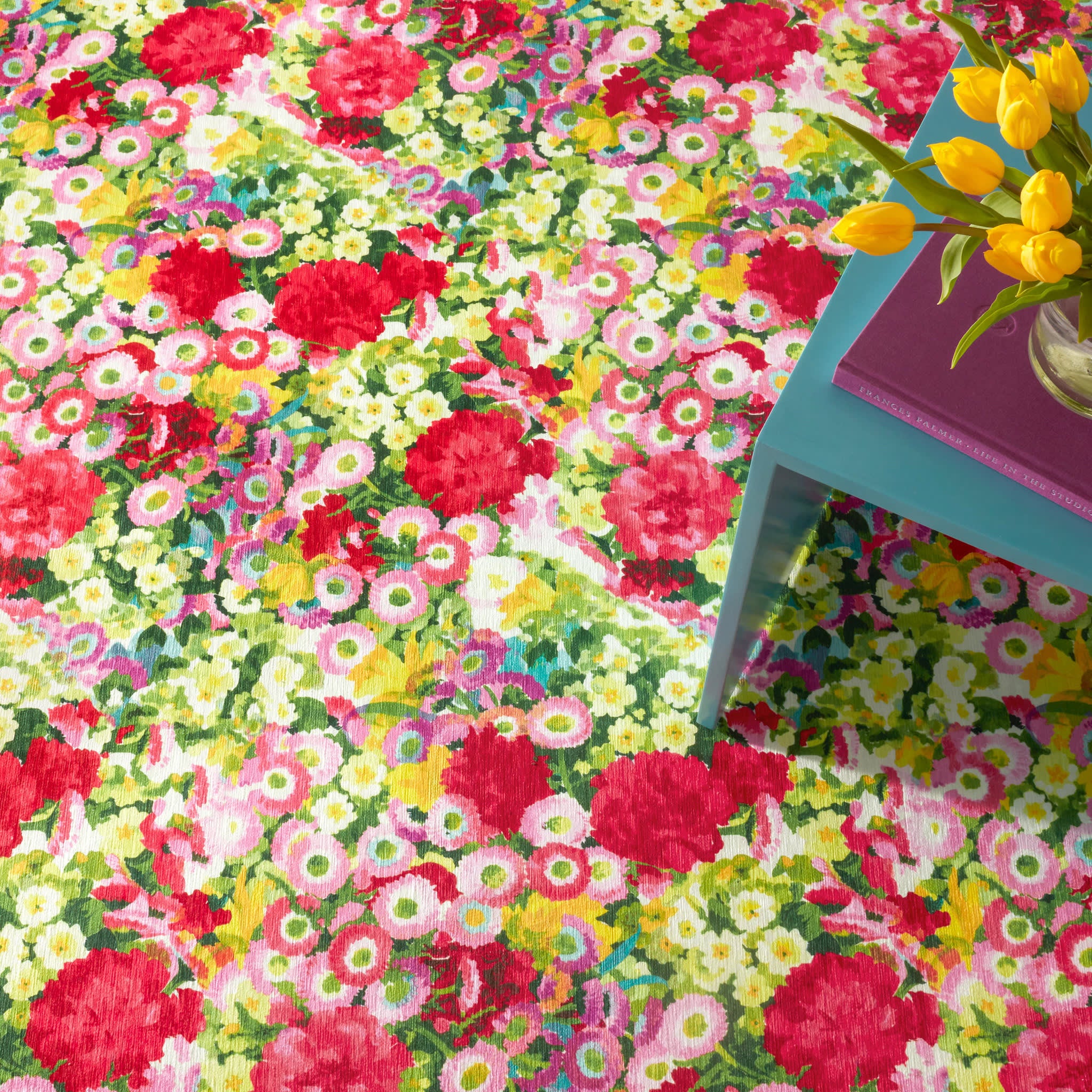 Chamomile Cluster Machine Washable Rug | Multi - Image 3